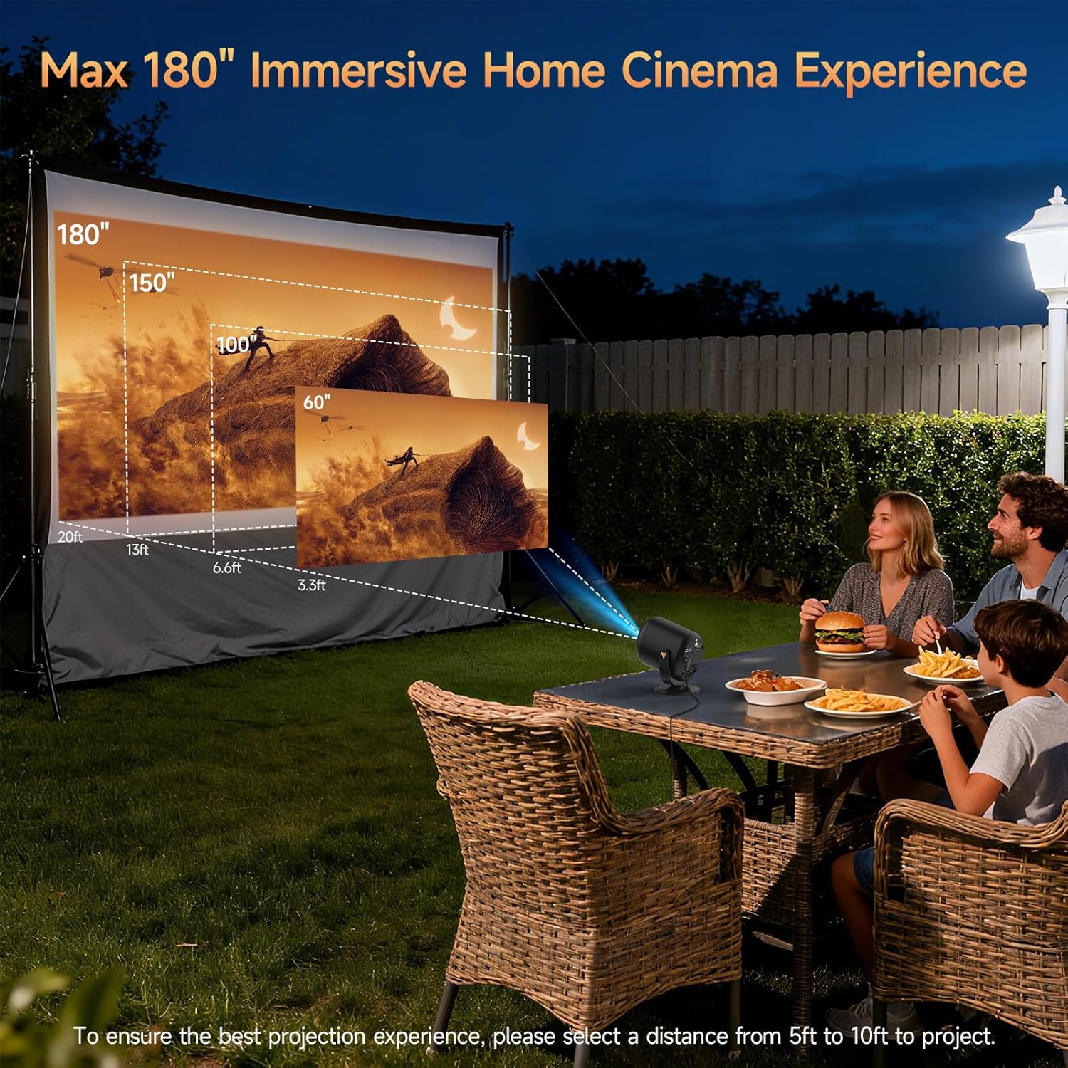 Thumbnail 5 de Mini Beamer 4k Heimkino Native 1080P 15.000 Lumen