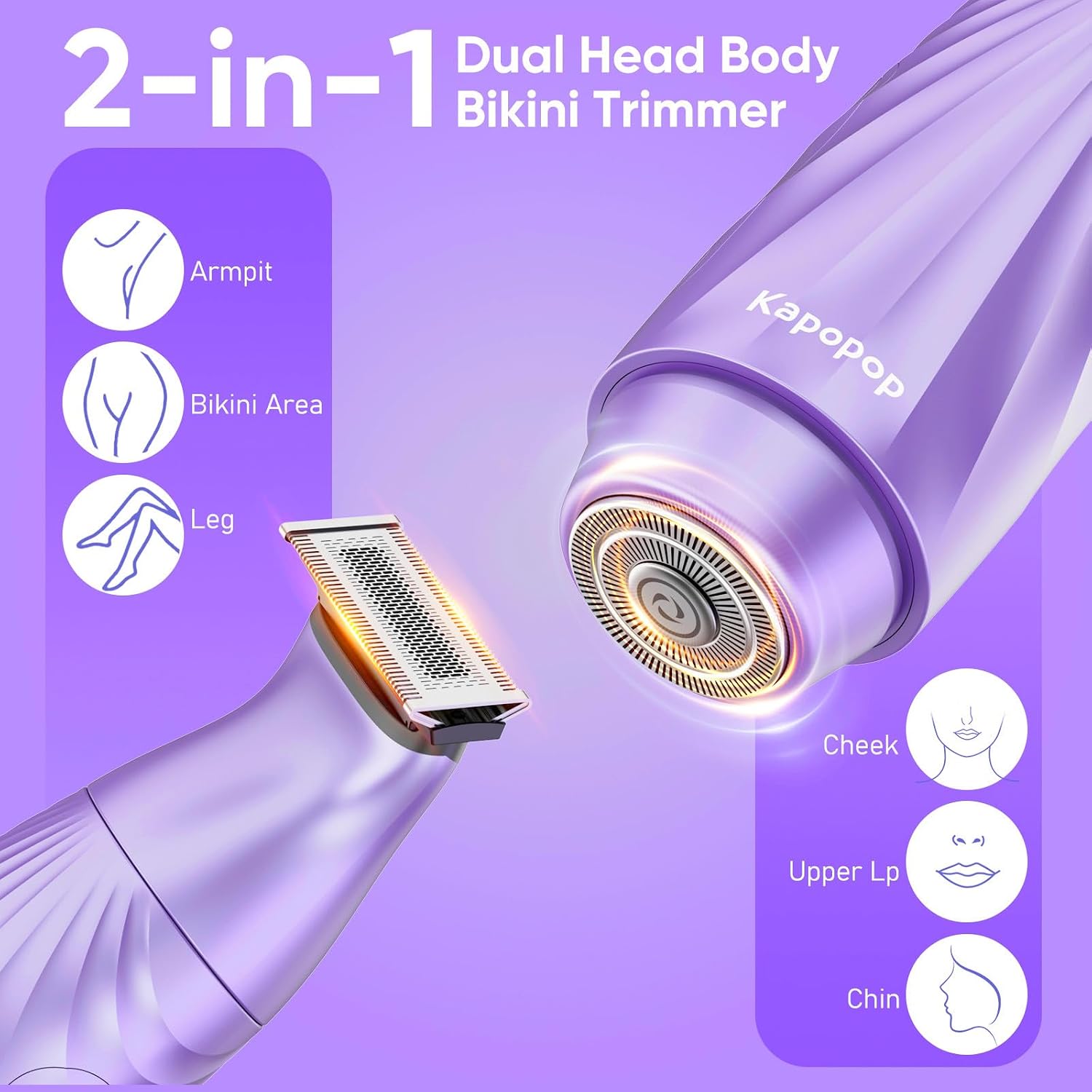 Thumbnail 4 de Kapopop 2-in-1 Bikini Shaver for Sensitive Skin