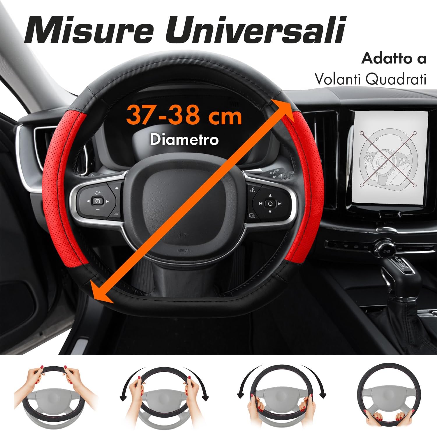 Detalle 2 de Upgrade4cars Coprivolante Tipo D 37-38 cm