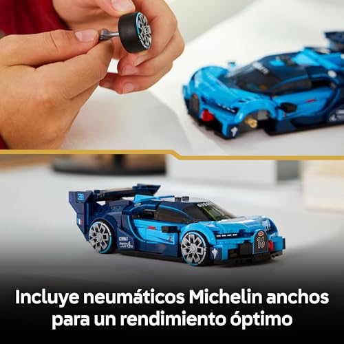 Detalle de LEGO Speed Champions 77253 Bugatti Vision GT, coche hiperdeportivo de construcción
