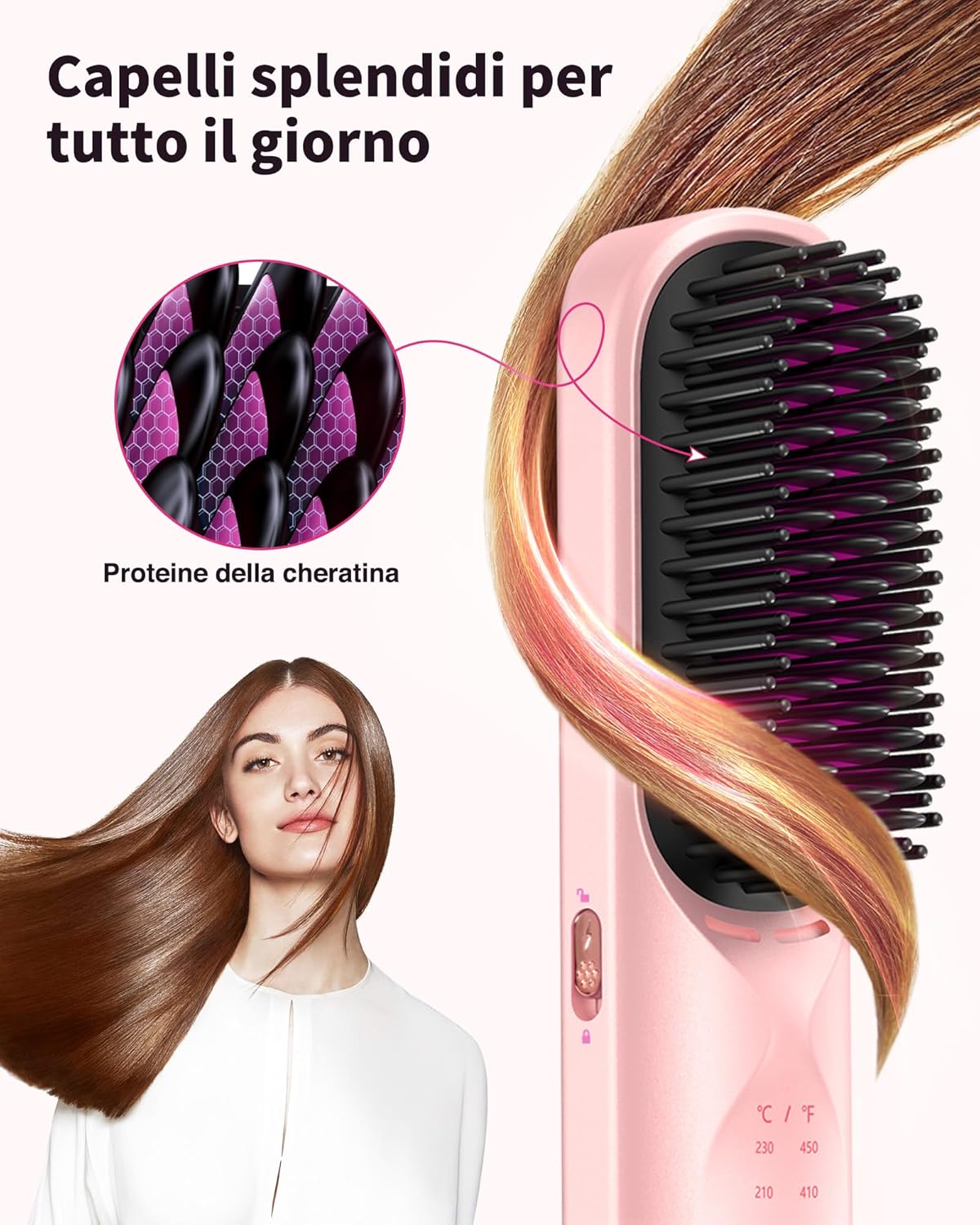 Thumbnail 6 de Bopcal Spazzola Lisciante Senza Fili 10000 mAh – 3 in 1: lisciatura, districante e Power Bank