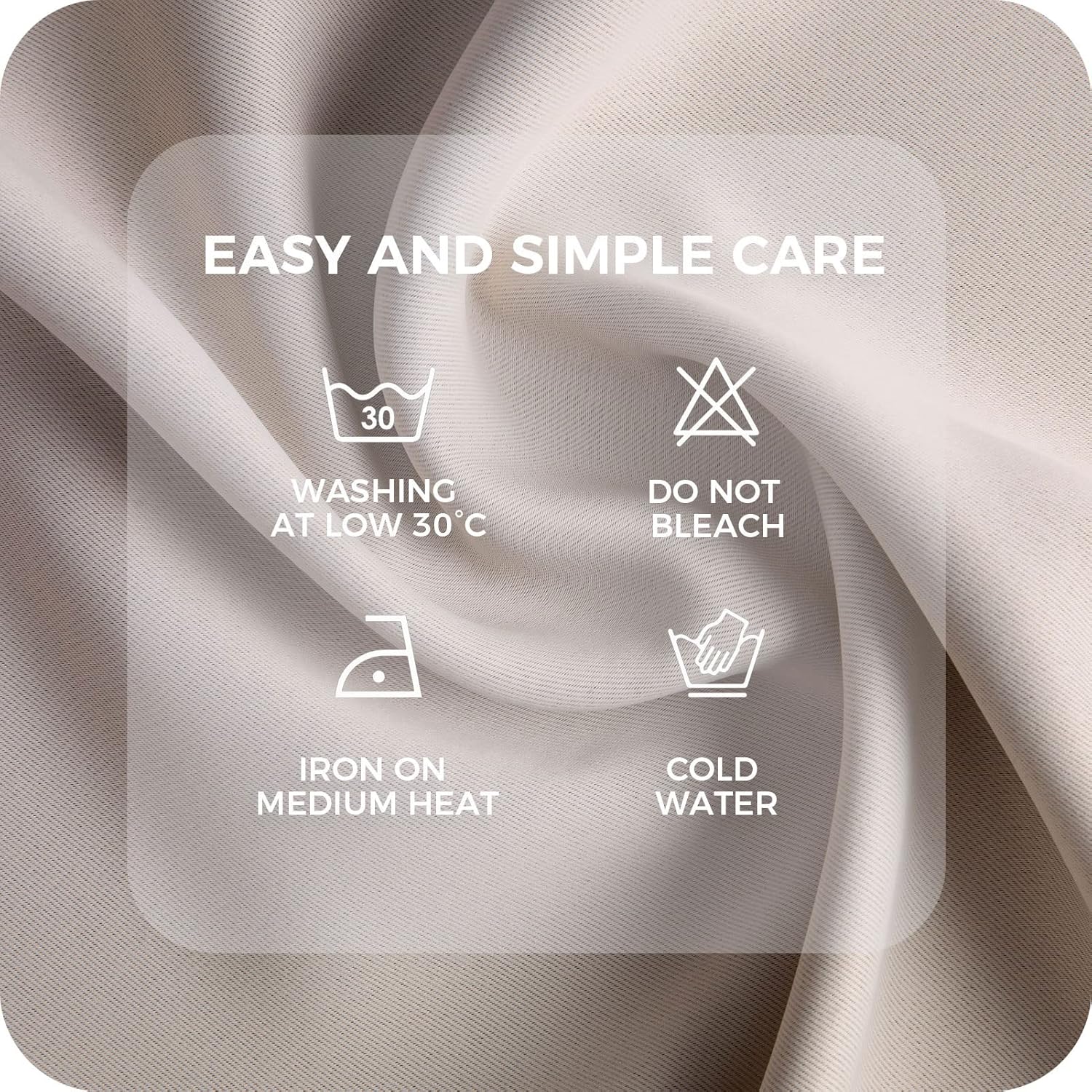 Thumbnail 6 de MRTREES Cortina Opaca Térmica 140x245cm Beige 🌟