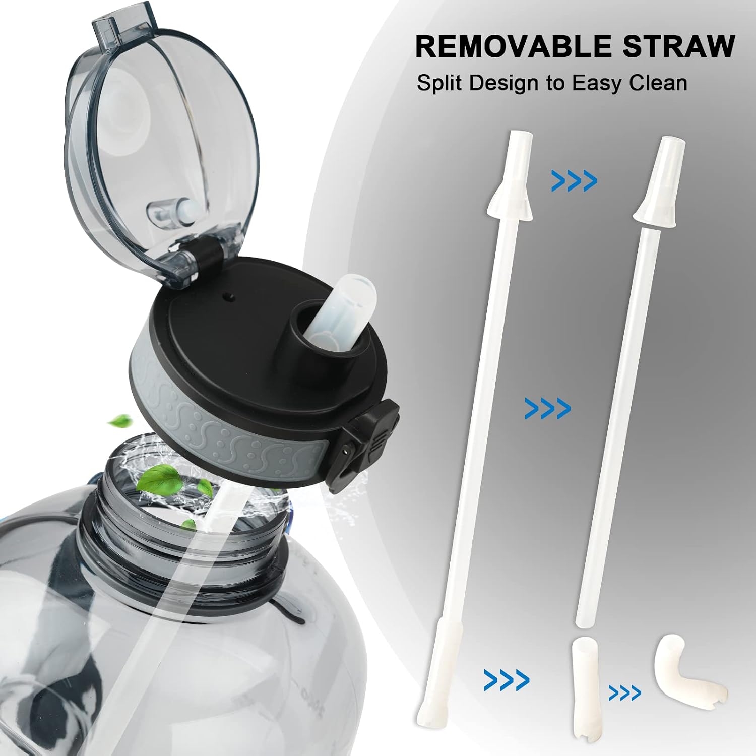 Detalle 2 de 3L hydration water bottle with straw