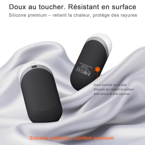 Thumbnail 6 de KARECEL Chauffe-mains rechargeables, lot de 2 avec silicone thermoconducteur
