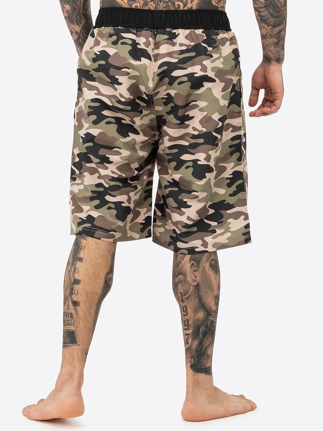 Detalle 2 de Lonsdale London Ballymena Homme Short de Bain Camouflage Forêt