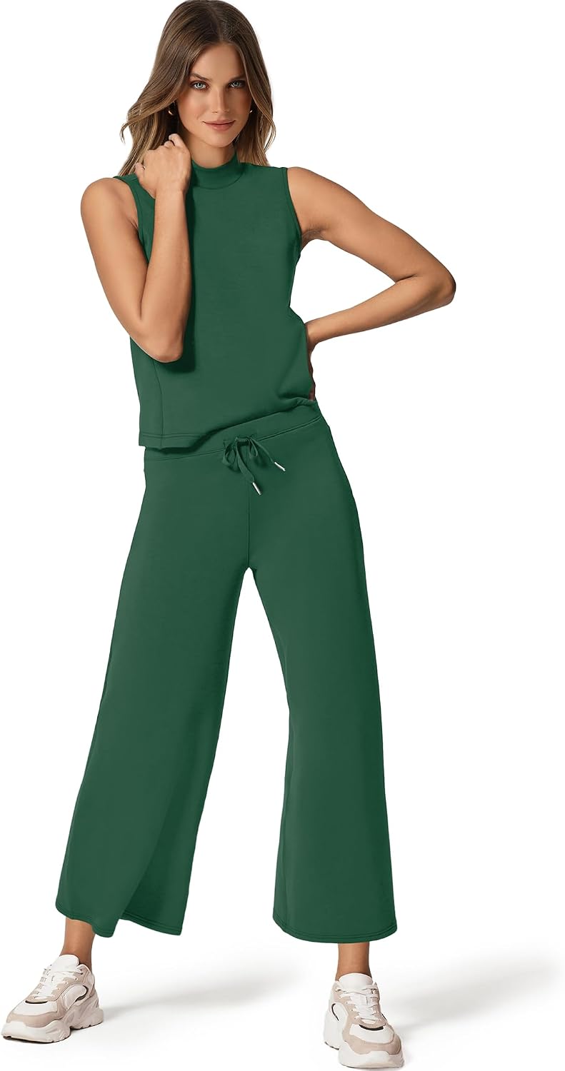Detalle 2 de SAMPEEL Two Piece Set Wide Leg Crop Pants