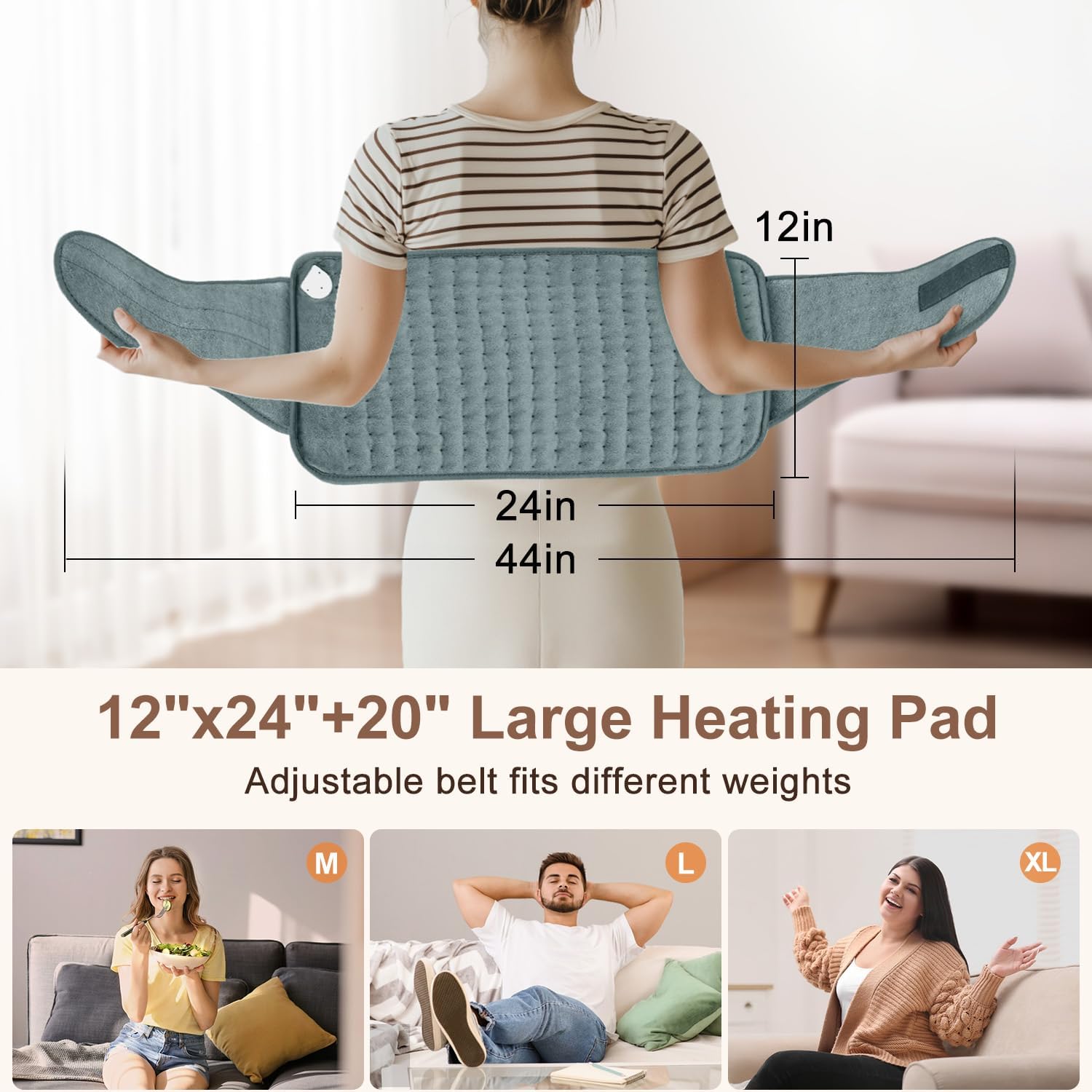 Detalle 1 de IGXHAVIZ Heating Pad with Adjustable Belt