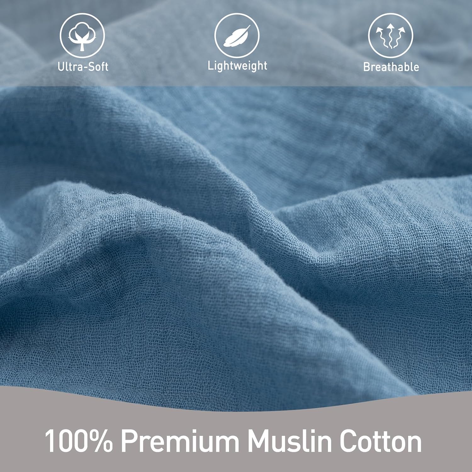 Detalle 2 de GLLQUEN BABY 95x100cm muslin swaddle blankets