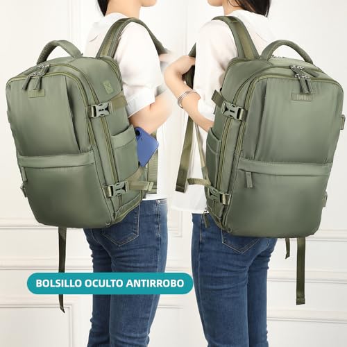 Thumbnail 5 de 1990s Mochila cabina expandible 40x25x25 Verde Militar