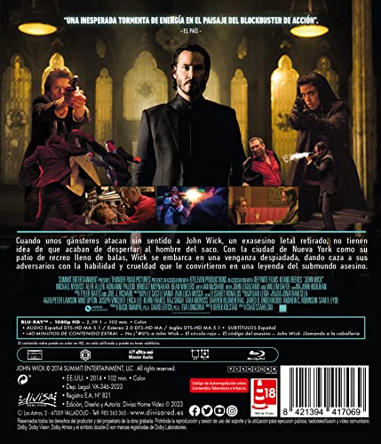 Detalle de John Wick 1 (Otro DÃa para Matar) Blu-ray 📀