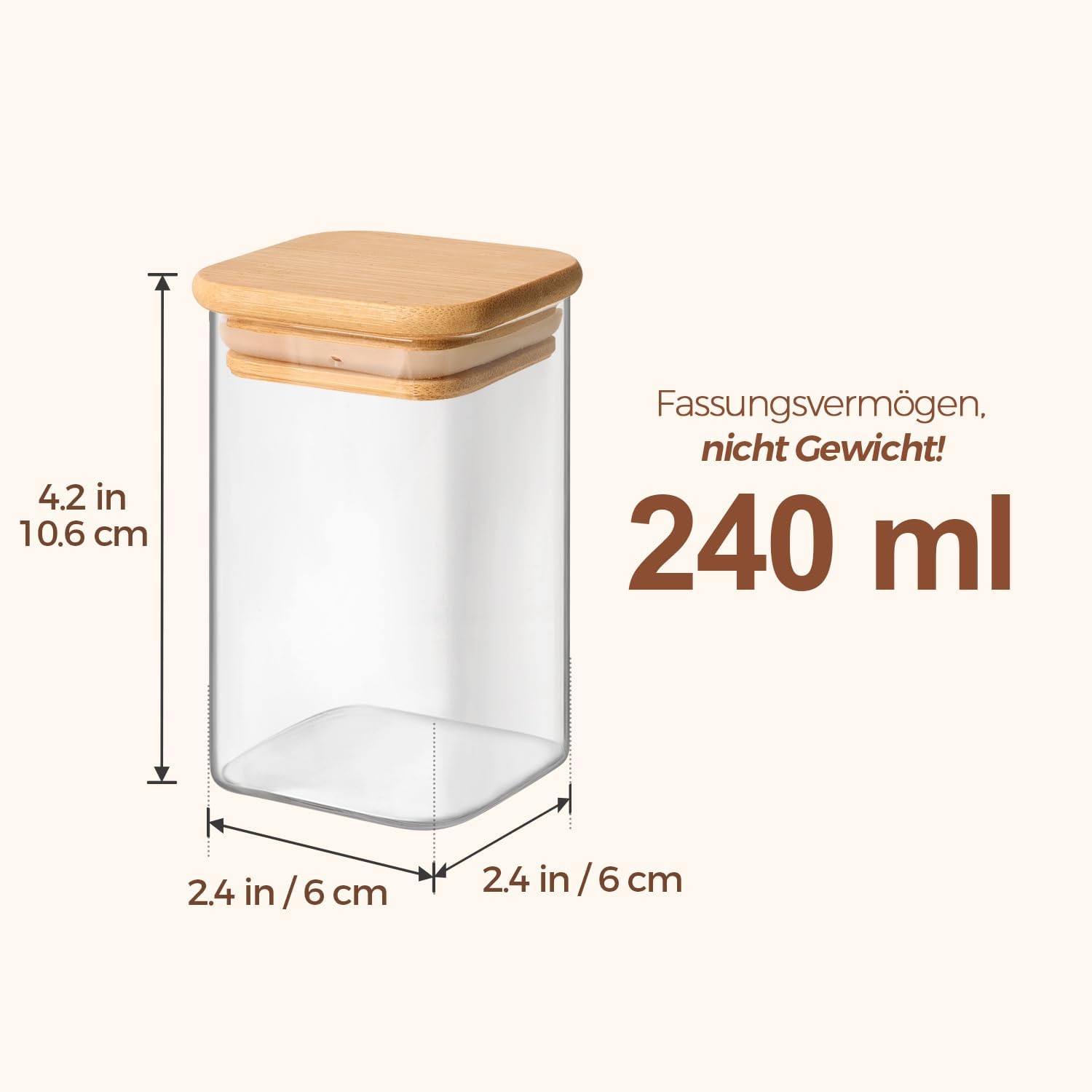 Detalle de ComSaf Gewürzgläser 240 ml, 12er Set mit Etiketten 🧂