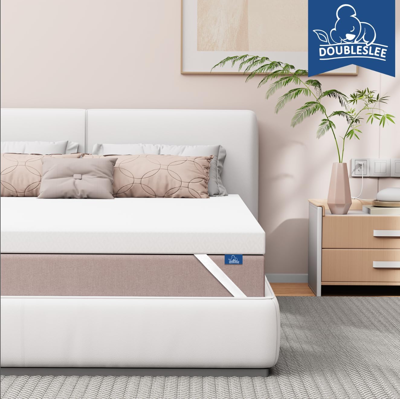 Detalle de Doubleslee Gel-infused Memory Foam Topper 10cm