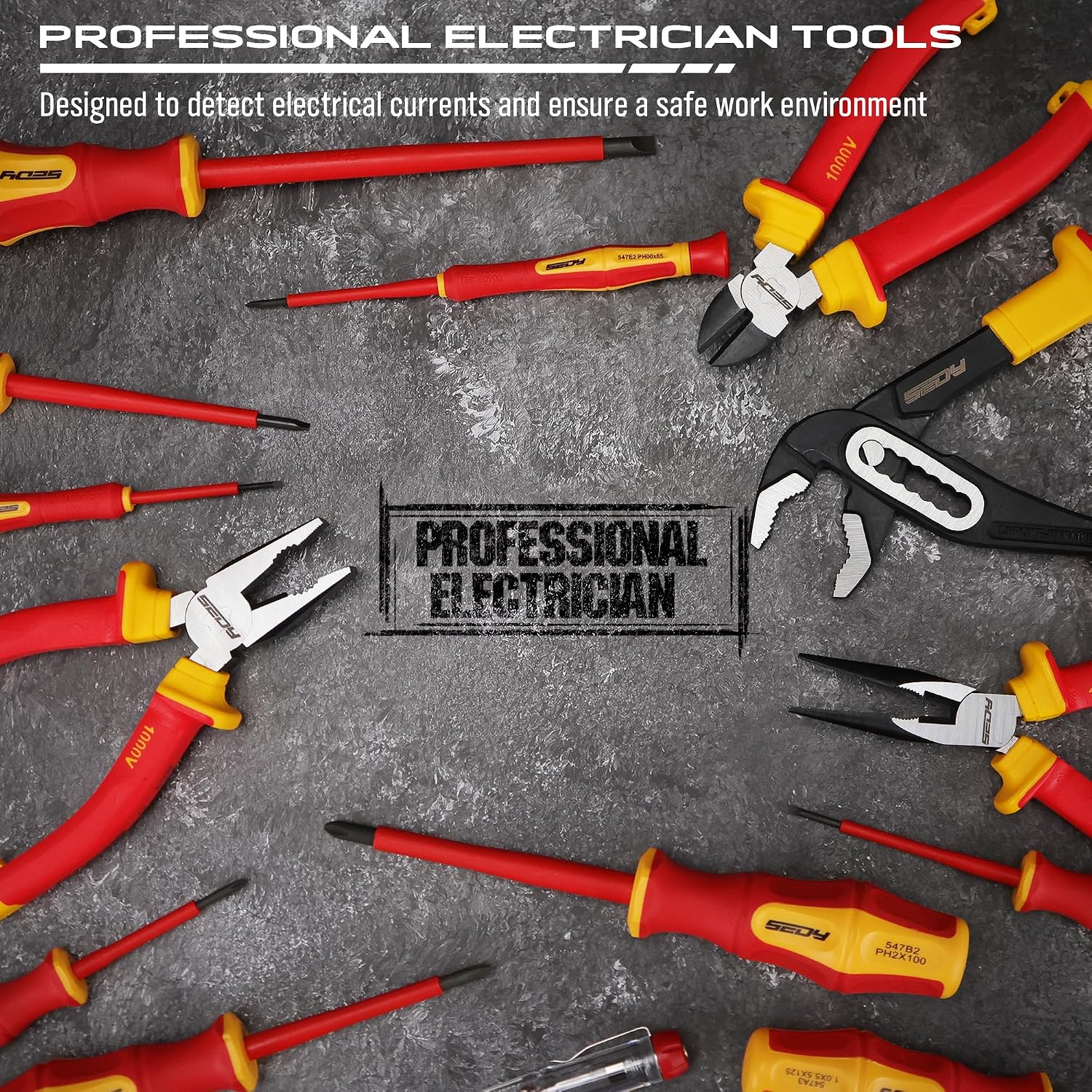 Detalle de Insulated Screwdriver and Pliers Set, 14-Piece