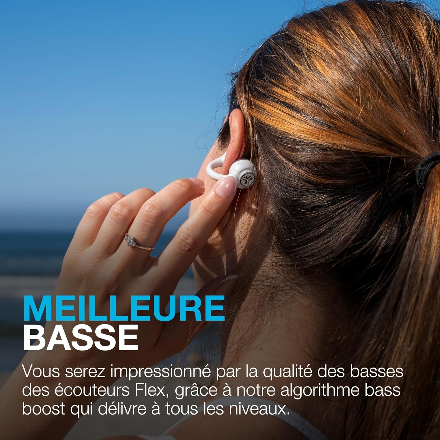 Thumbnail 6 de JLab Flex Casque à Oreille Ouverte – Écouteurs Bluetooth ouverts, 21 h d’autonomie, personnalisation via l’application