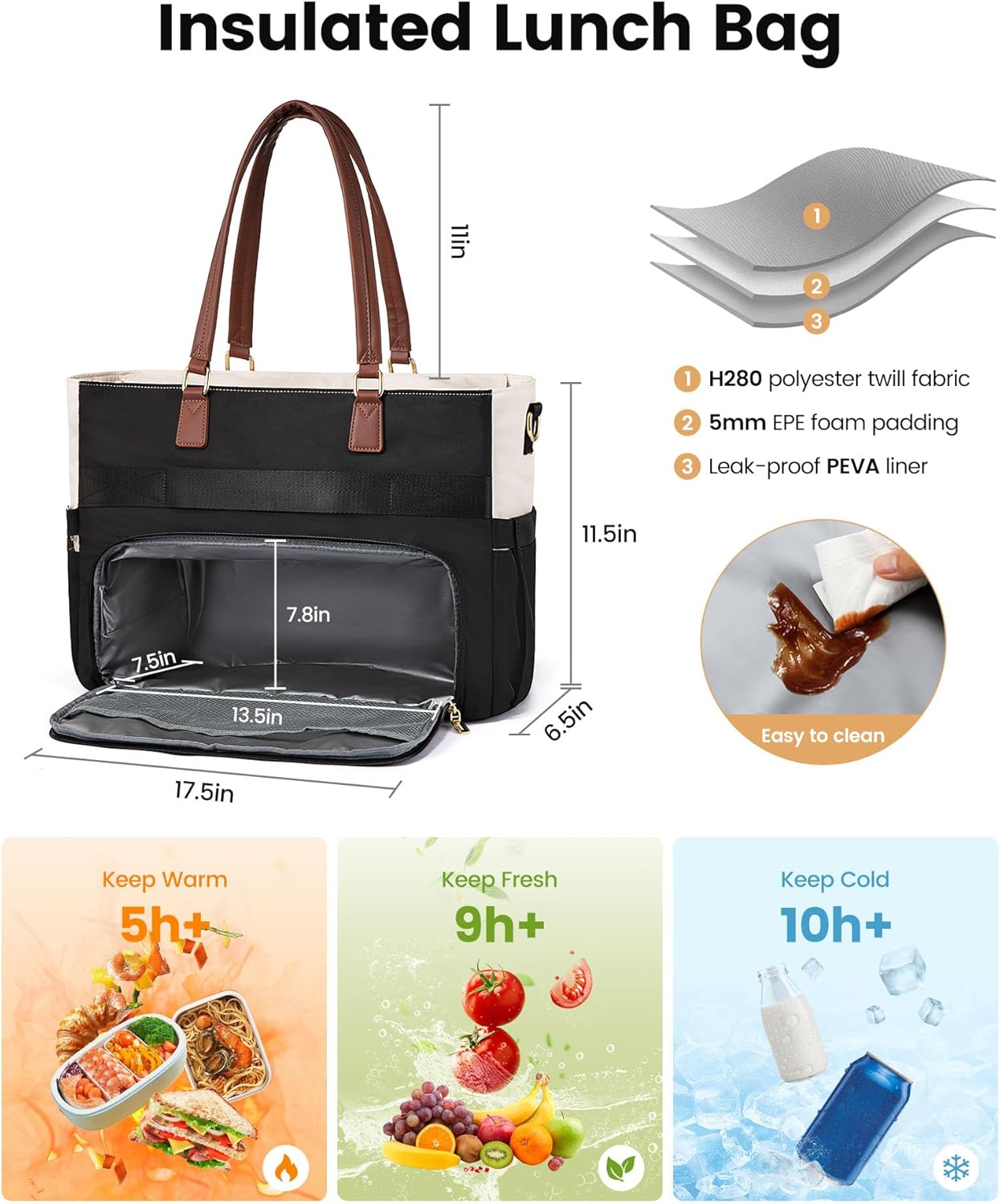 Thumbnail 4 de LOVEVOOK Lunch Bag Tote 15.6 Inch
