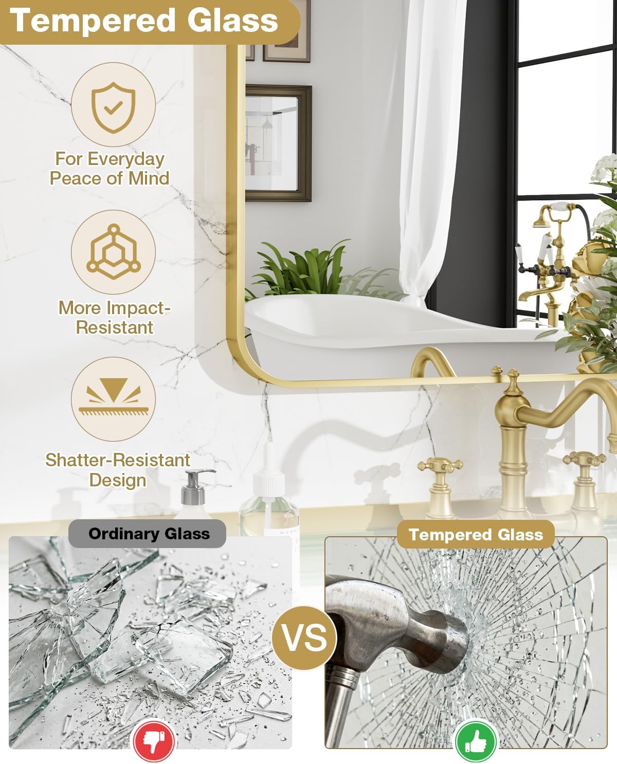 Detalle de Umzodo Bathroom Mirror 24 x 36 in.
