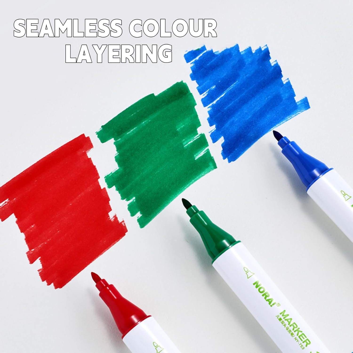 Thumbnail 2 de SKYGLORY 60-Colour Washable Art Marker Set (Dual Nib) – Water-Based Felt Tip Pens for Beginners