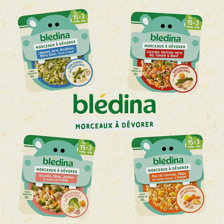 Thumbnail 5 de Blédina Morceaux à Dévorer avec Carottes et Poulet, 6 x 200g 🥕