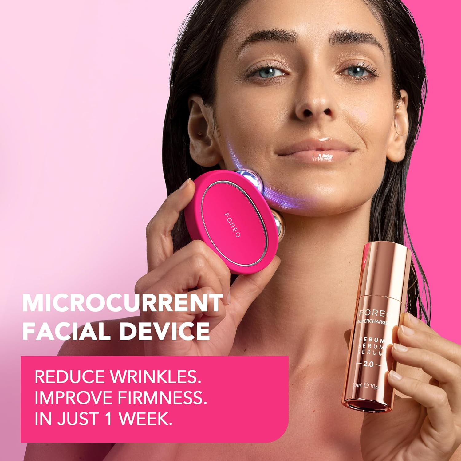 Thumbnail 1 de FOREO BEAR 2 Gesichtsmassagegerät mit Mikrostrom für Face Lifting & Toning (Fuchsia)