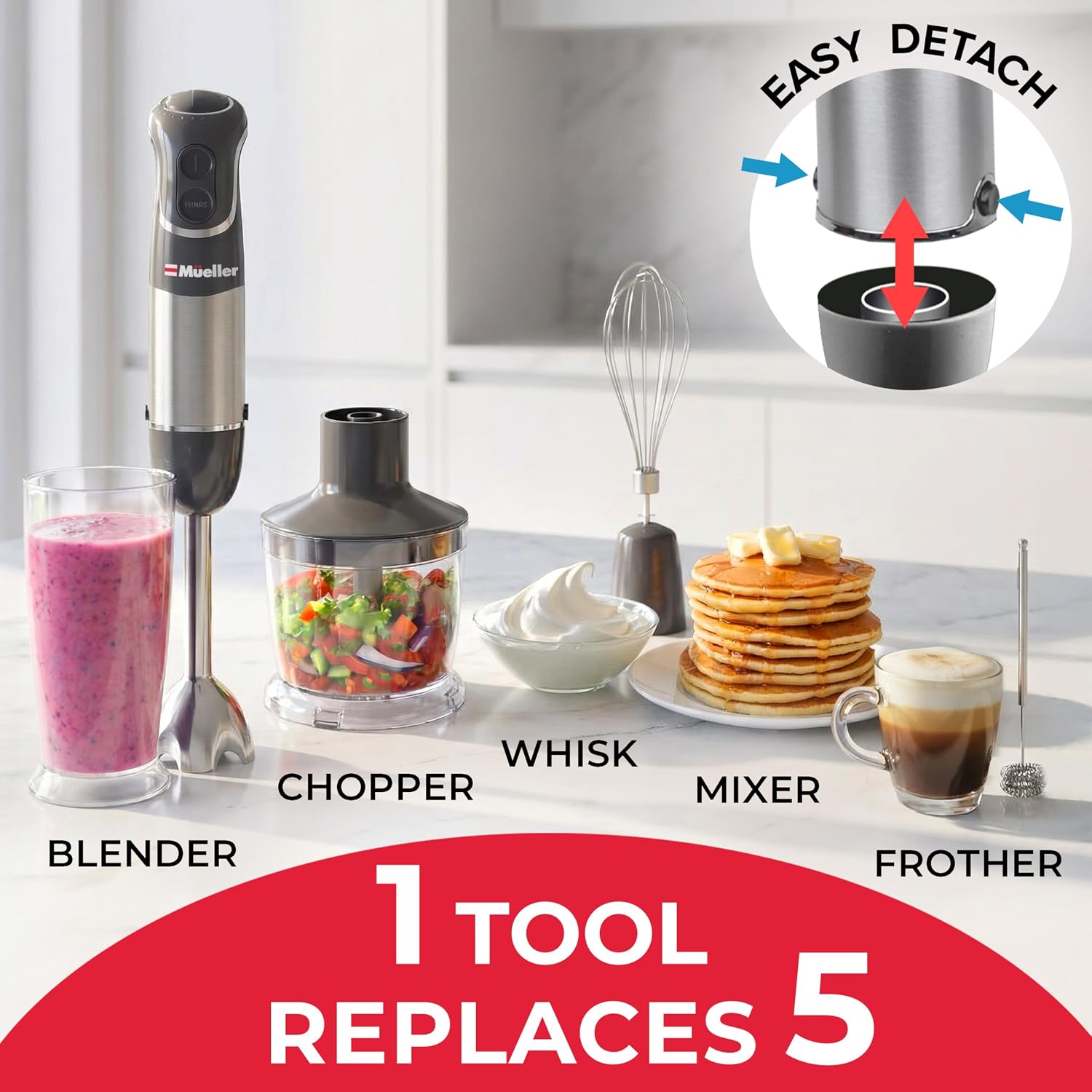 Thumbnail 2 de Mueller Immersion Blender 12-Speed