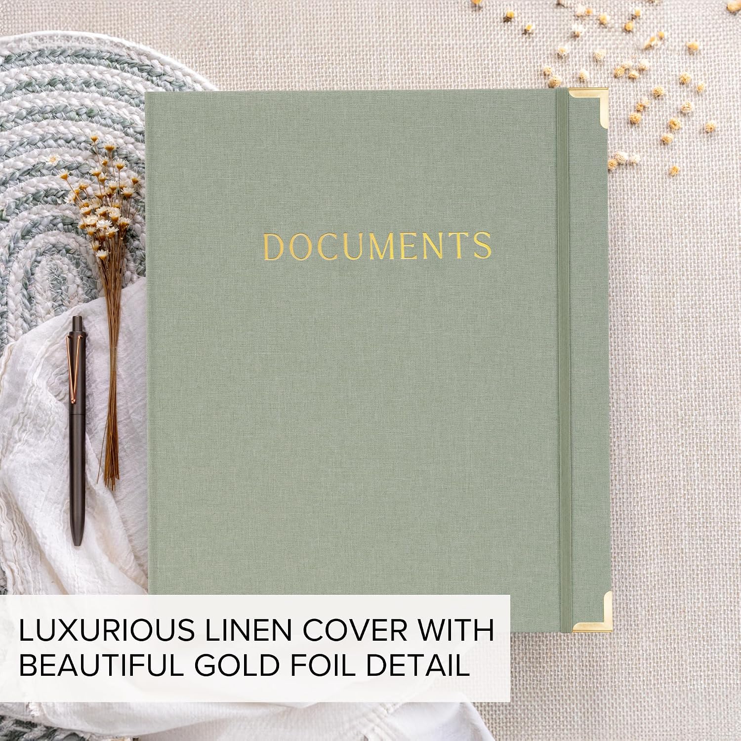 Thumbnail 6 de ZICOTO zic-docorganizer-sag_24-017a Document Organizer Binder, Sage Linen, 8 Folders