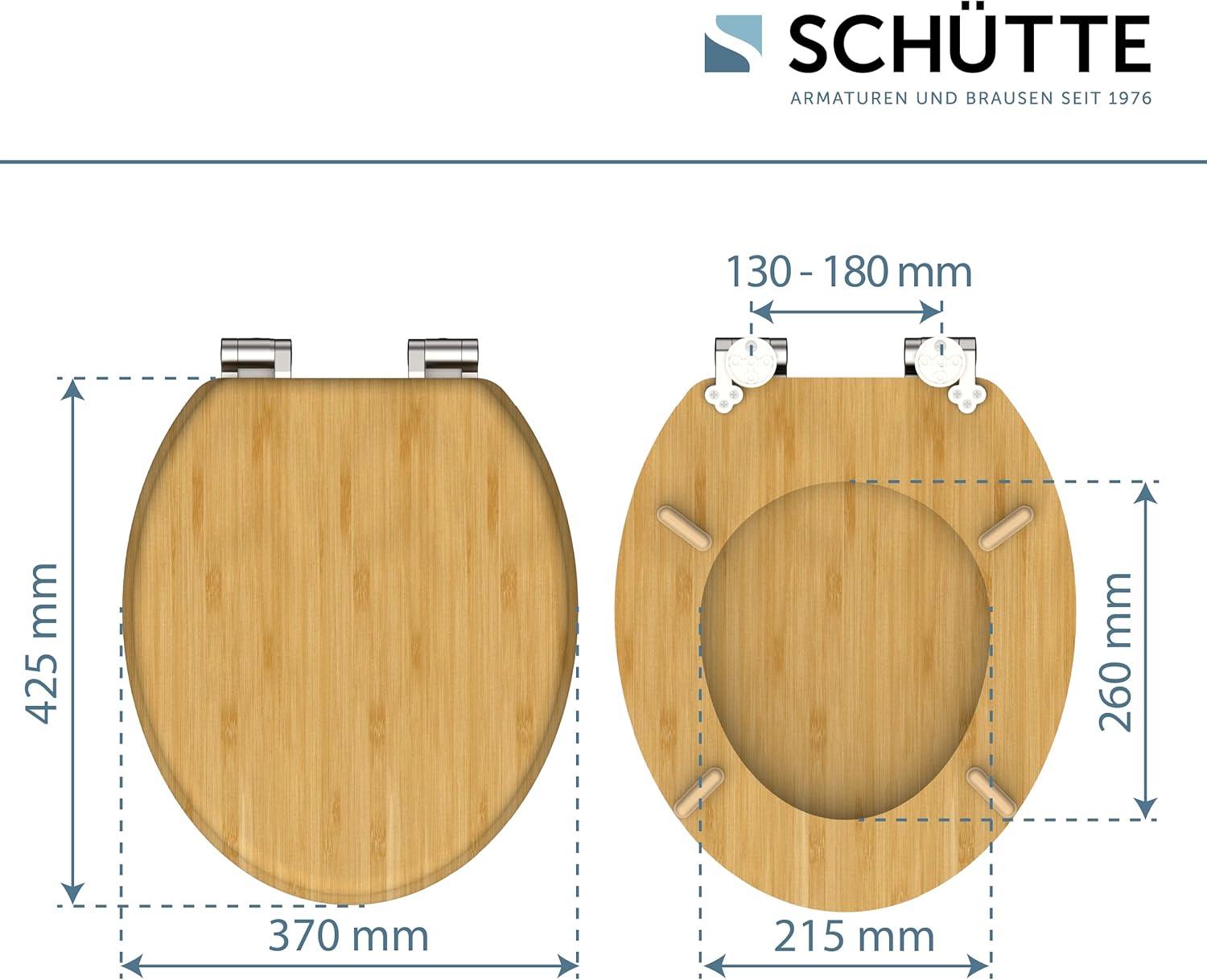 Thumbnail 5 de SCHÜTTE Abattant WC Bamboo avec frein de chute – durable et robuste, jusqu’à 150 kg