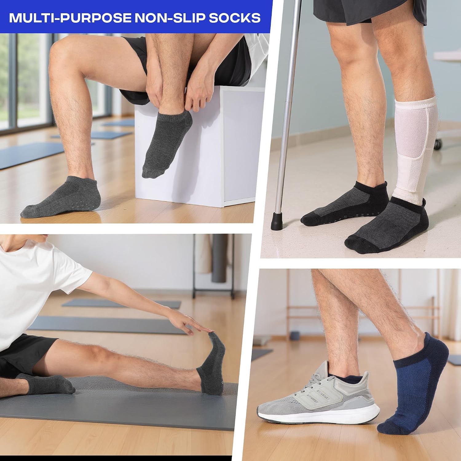 Thumbnail 4 de CoolMate Mens Grip Socks Size 6-10