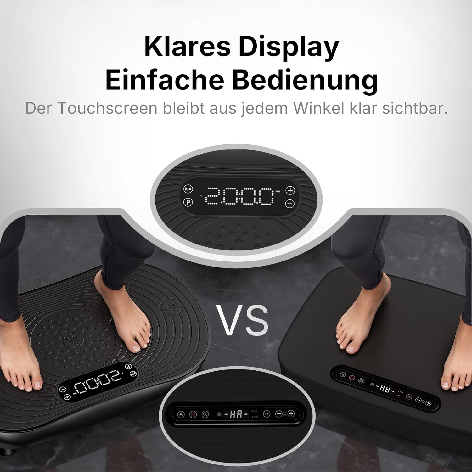 Thumbnail 2 de MERACH Vibrationsplatte V33 mit 99 Geschwindigkeitsstufen, LED-Touchscreen und Bluetooth-Lautsprecher