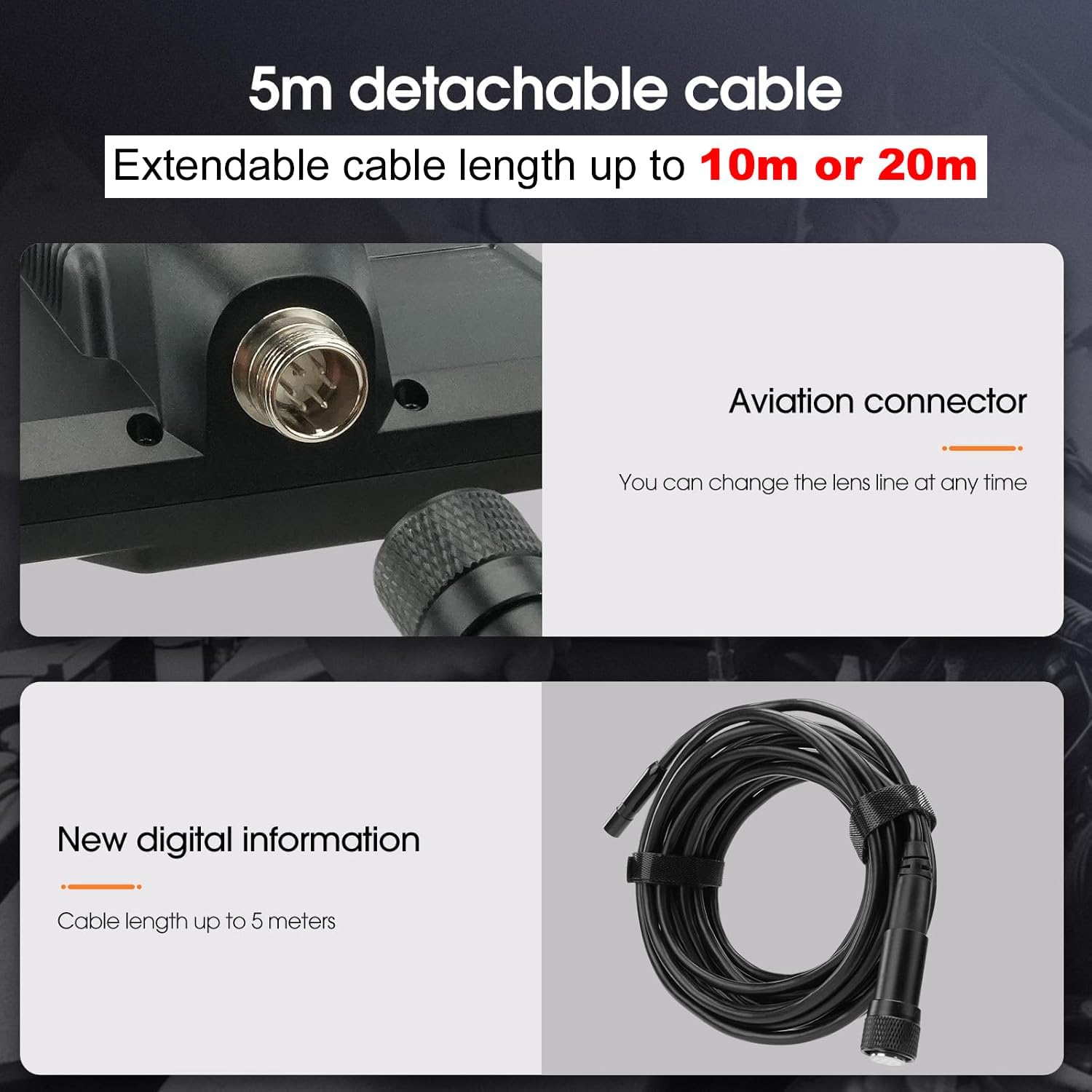 Thumbnail 1 de SVBONY SM501 Caméra Endoscopique — Inspections faciles avec écran IPS 4,3" et 32 Go