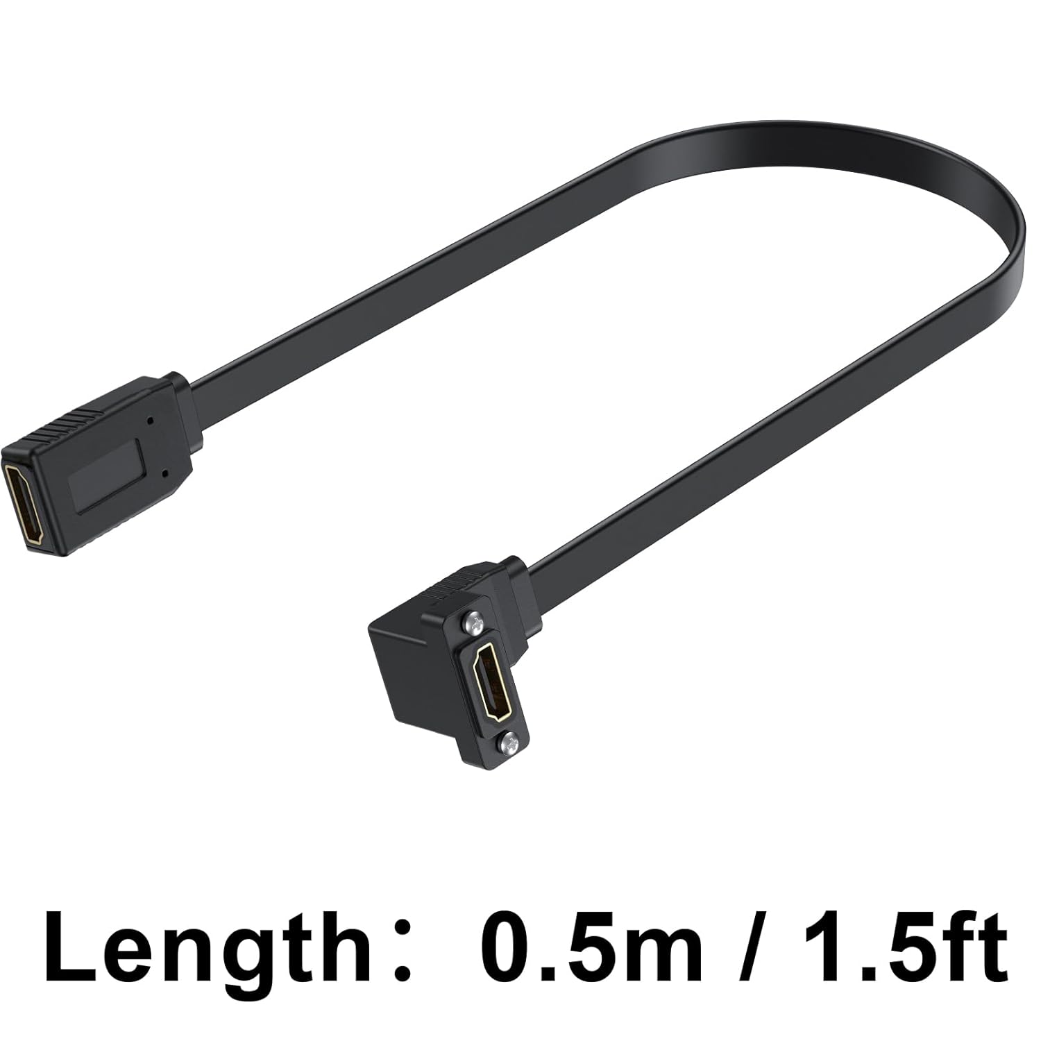 Thumbnail 6 de Maxhood Flat HDMI Female to Female Cable: 4K Panel Mount, 1.5ft