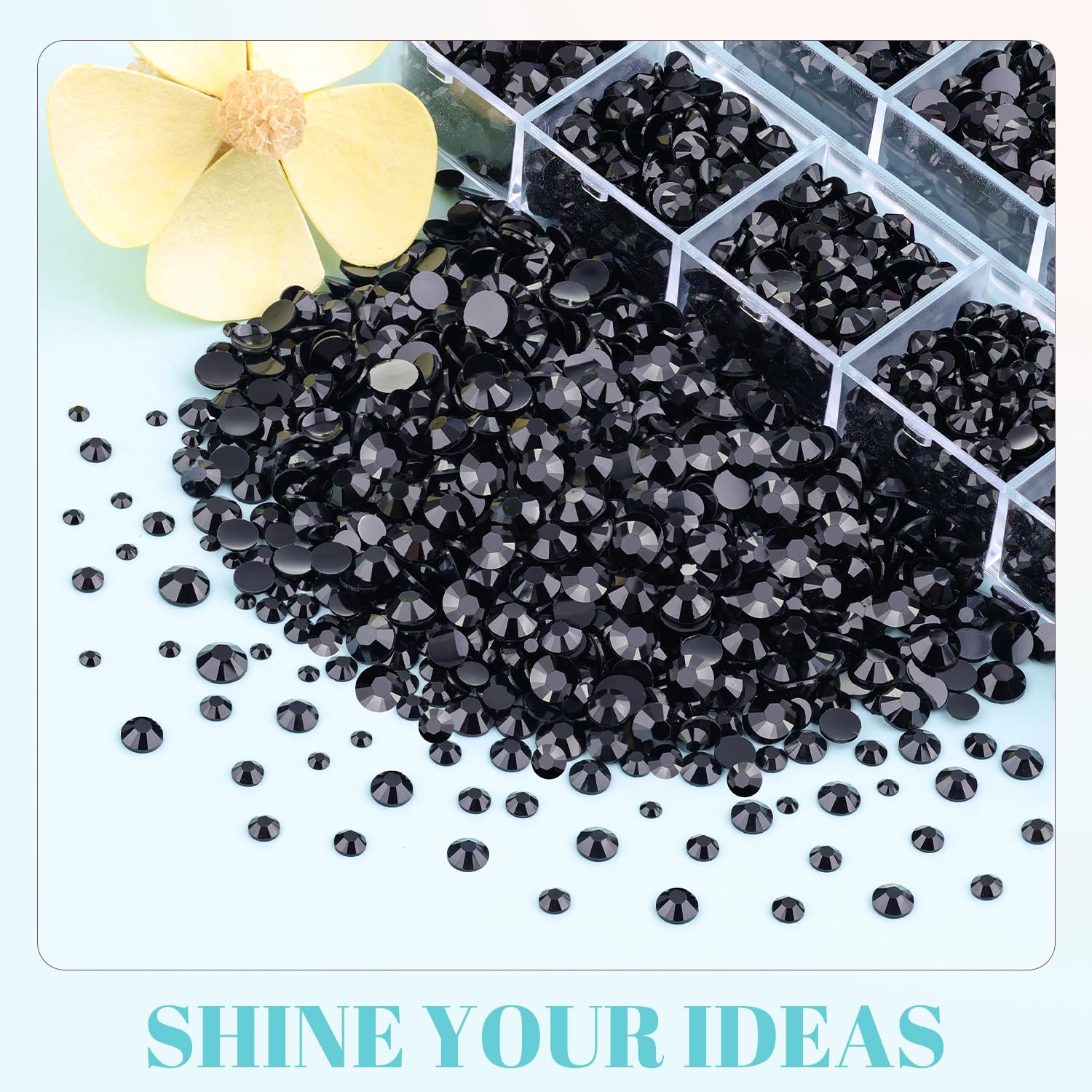 Thumbnail 2 de Black Rhinestone Craft Kit, 12,100 Pieces