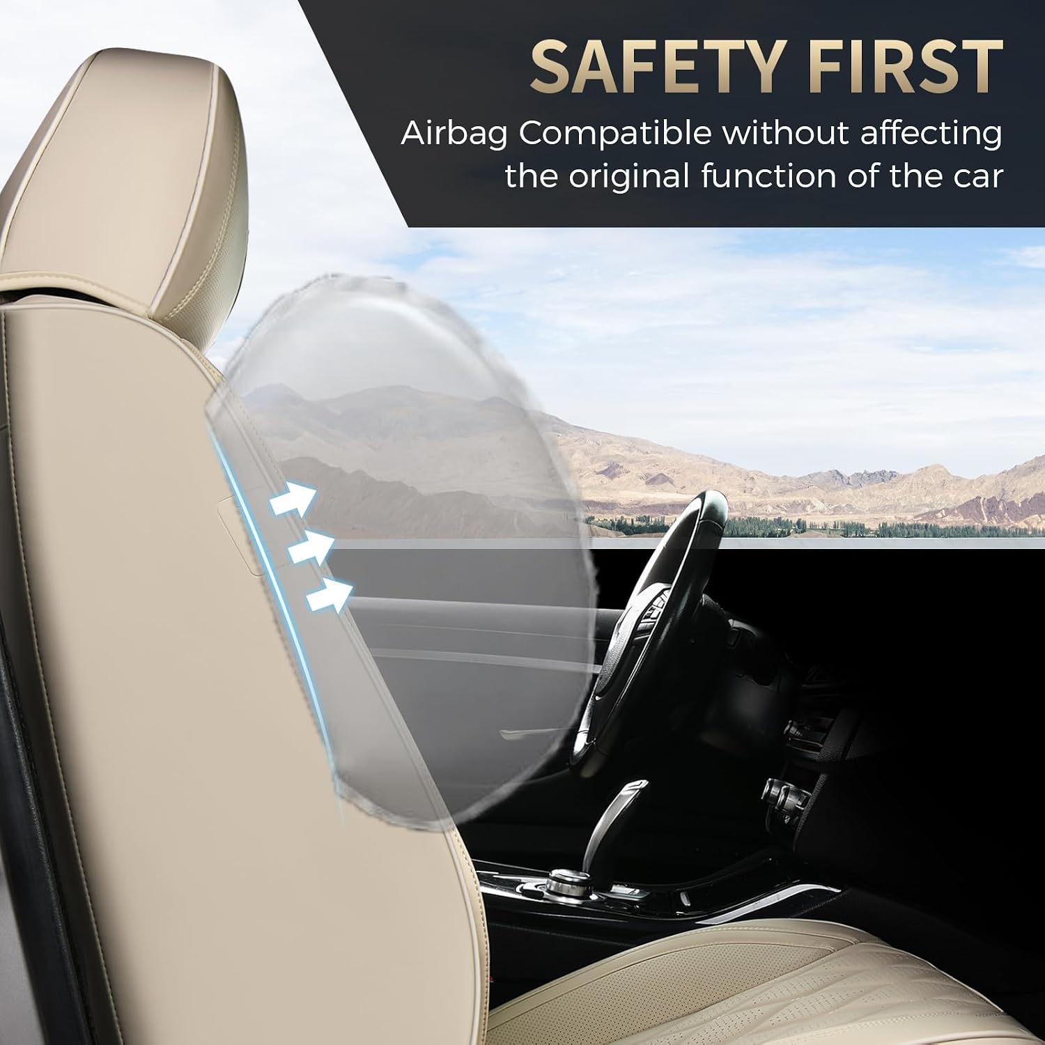 Detalle de FLORICH Front Seat Covers, Beige