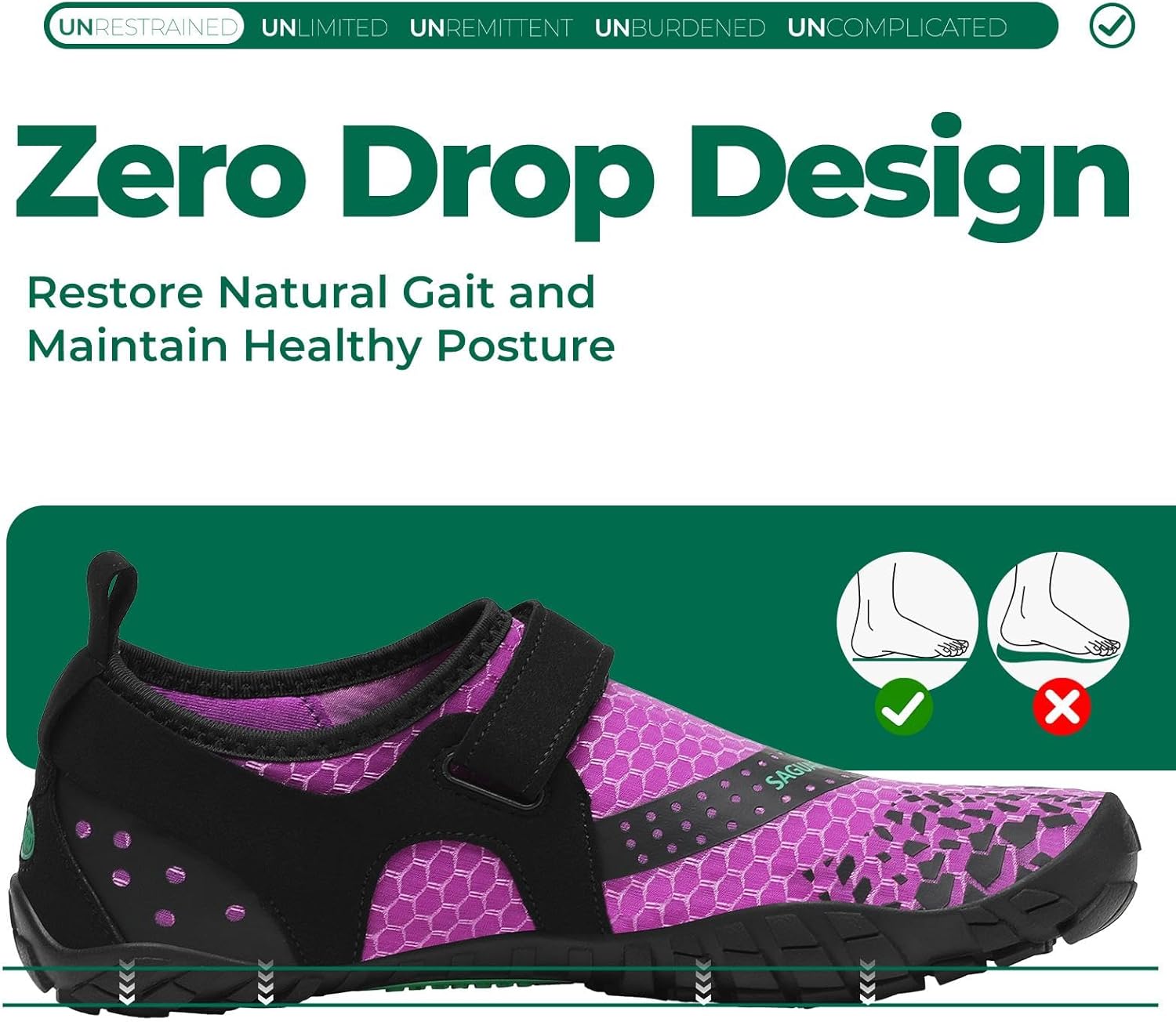 Thumbnail 2 de SAGUARO Scarpe da Trail Running Barefoot Uomo/Donna: camminata naturale con punta ampia