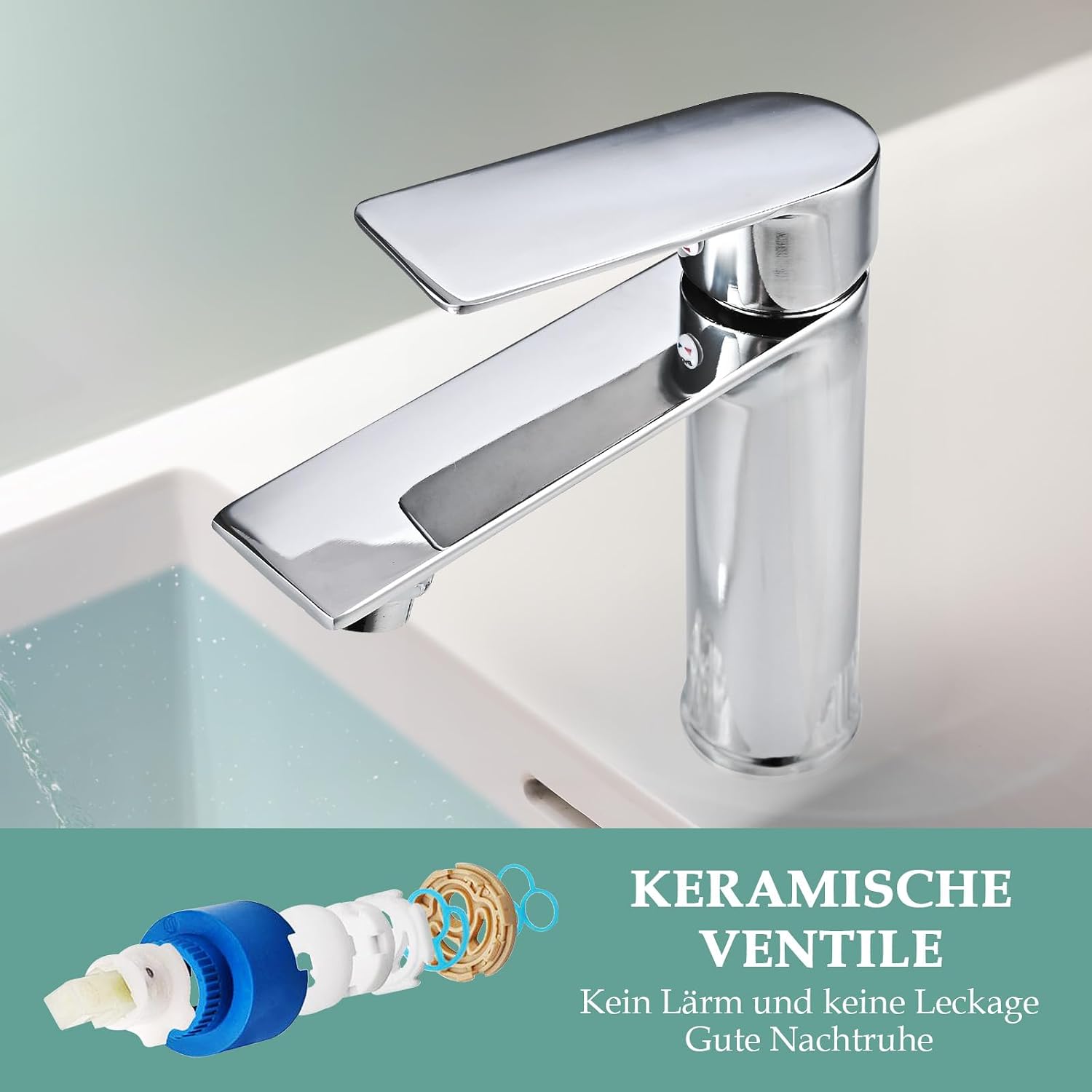 Detalle 2 de Cieex Wasserhahn Bad Einhebelmischer 30% Wassersparend