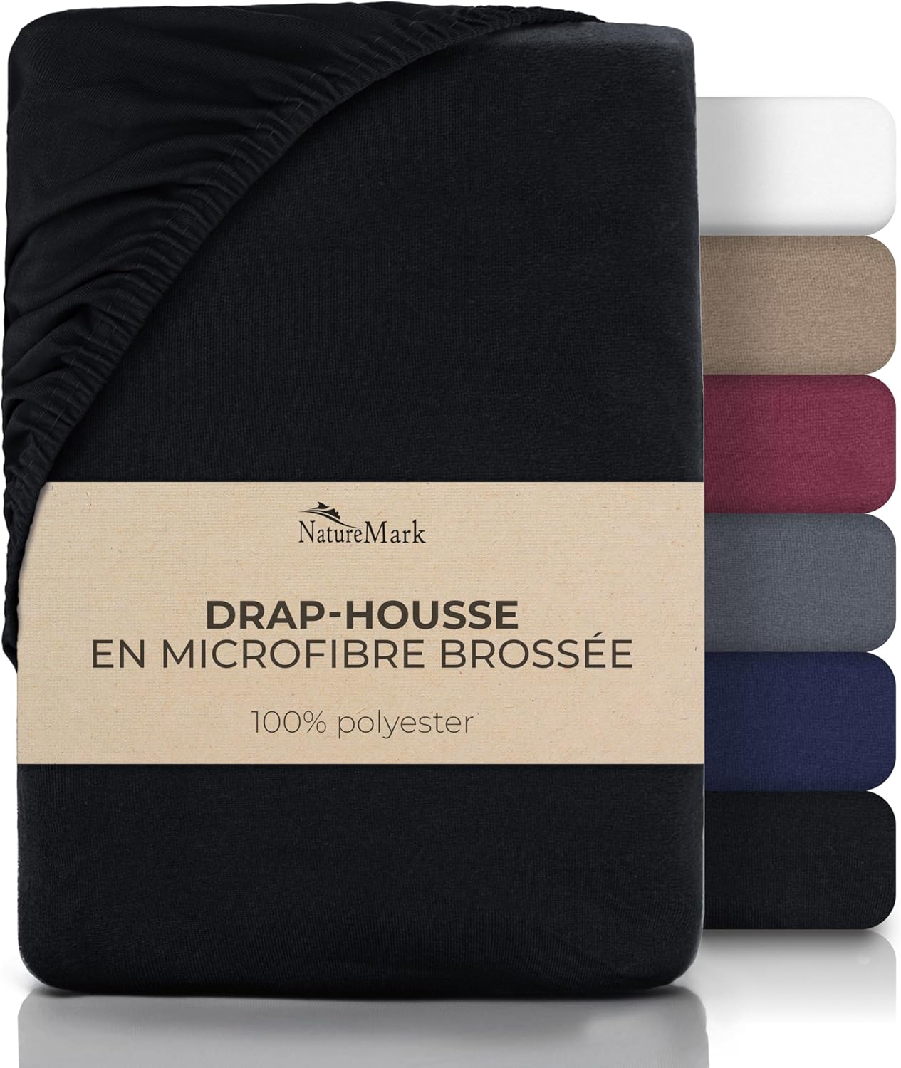 Thumbnail 6 de NatureMark Drap-Housse en Microfibre Brossée – Ultra Doux 90x200 cm Gris Anthracite