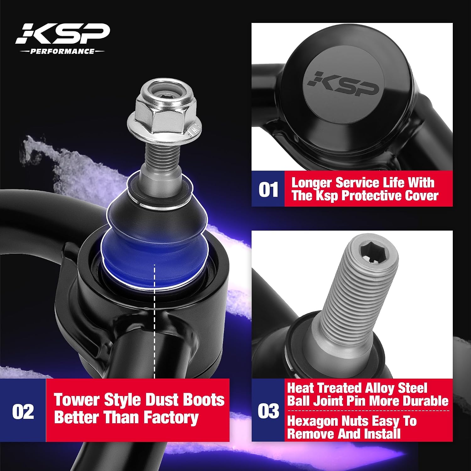 Thumbnail 1 de KSP V2.0 Upper Control Arm Suspension Kit 2" lift