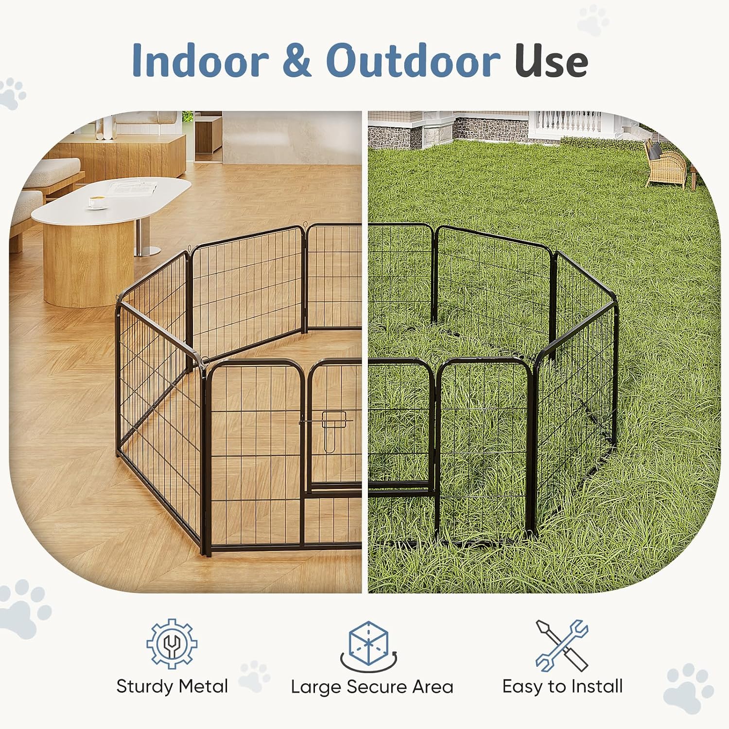 Detalle de DUMOS Dog Playpen, 24-Inch