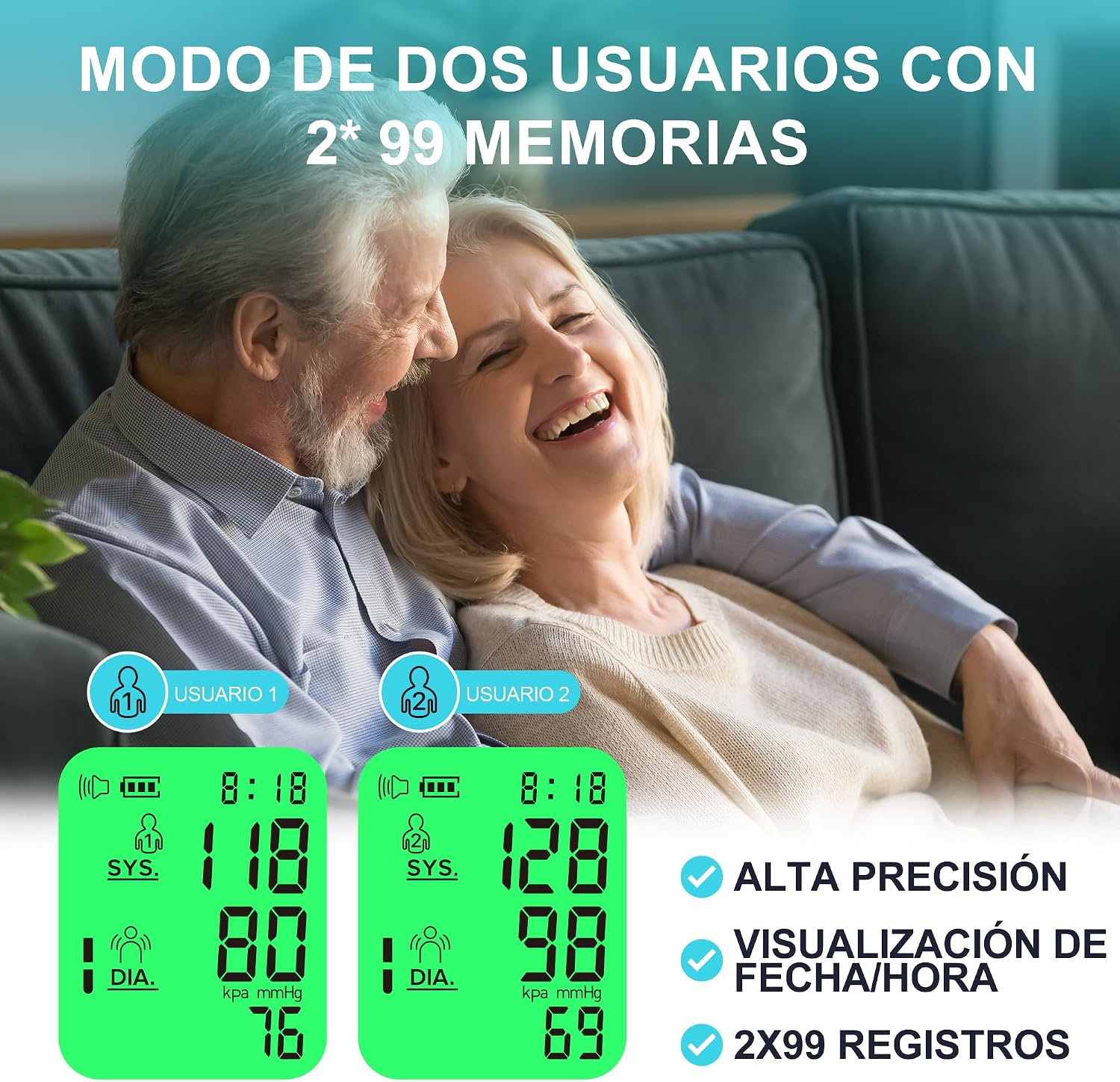 Detalle 1 de Viproud Tensiómetro de brazo 22-42 cm 📈