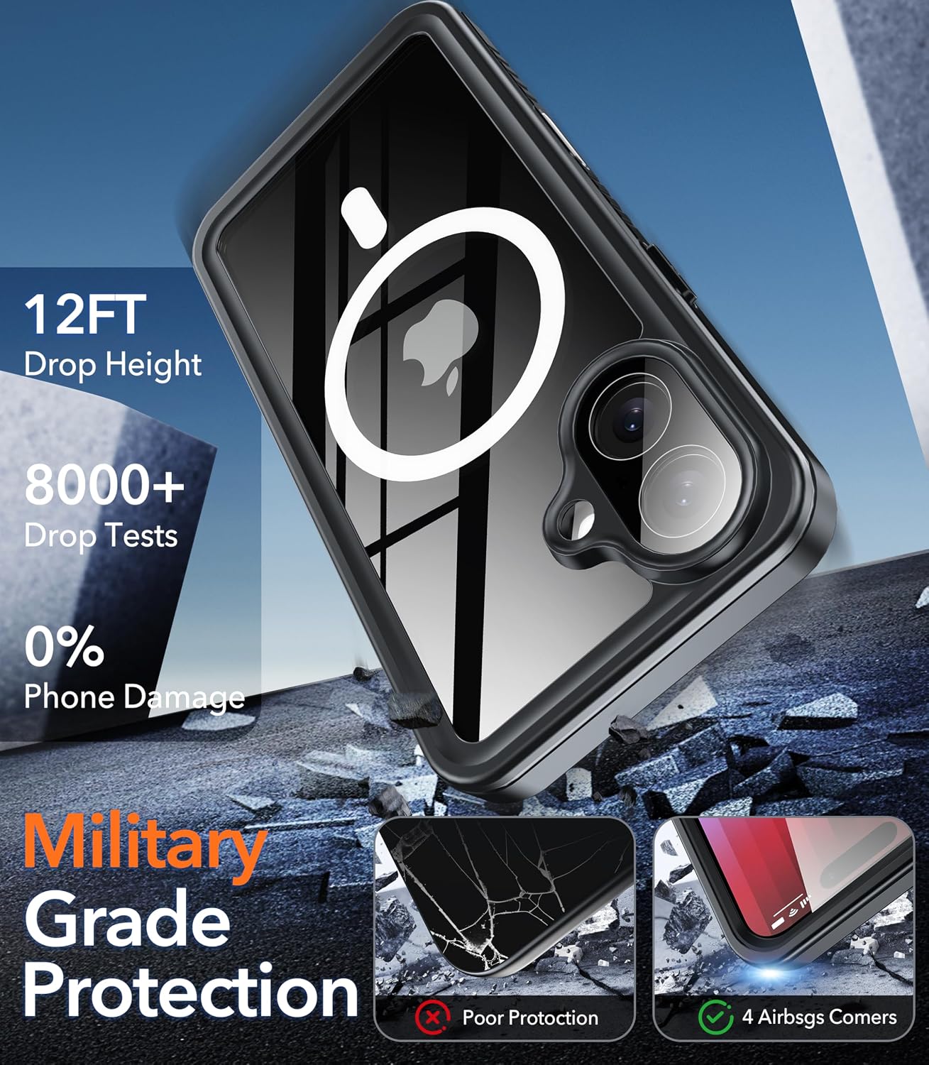 Thumbnail 5 de Oterkin iPhone 17 case IP68 waterproof, 6.3"