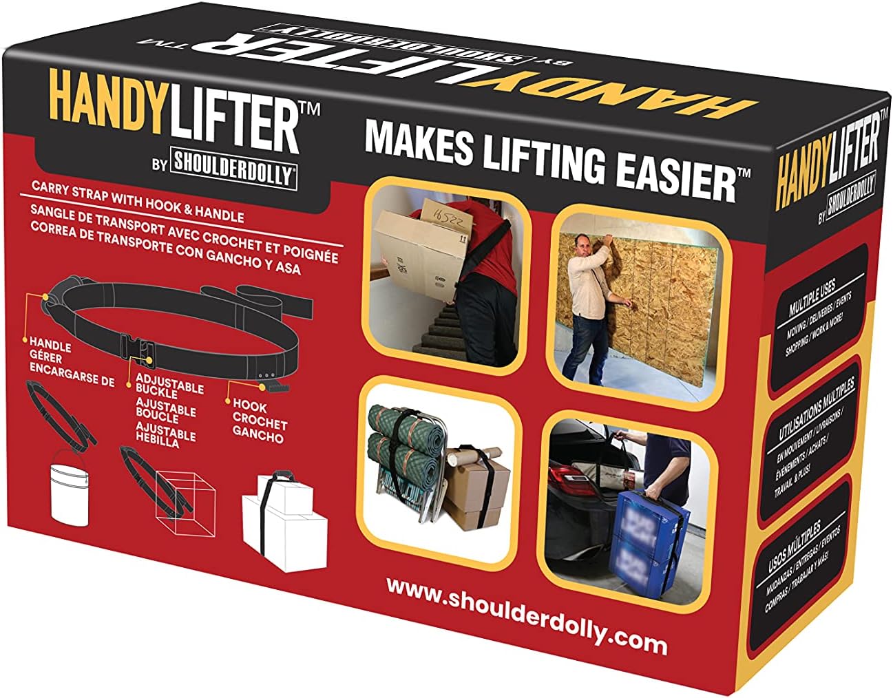 Thumbnail 1 de Shoulder Dolly HandyLifter Carrying Strap with Adjustable Hook and Handle