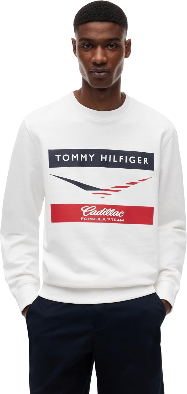 Detalle de Tommy Hilfiger Unisexe Sweatshirt TH X Cadillac F1 Chevron – coton