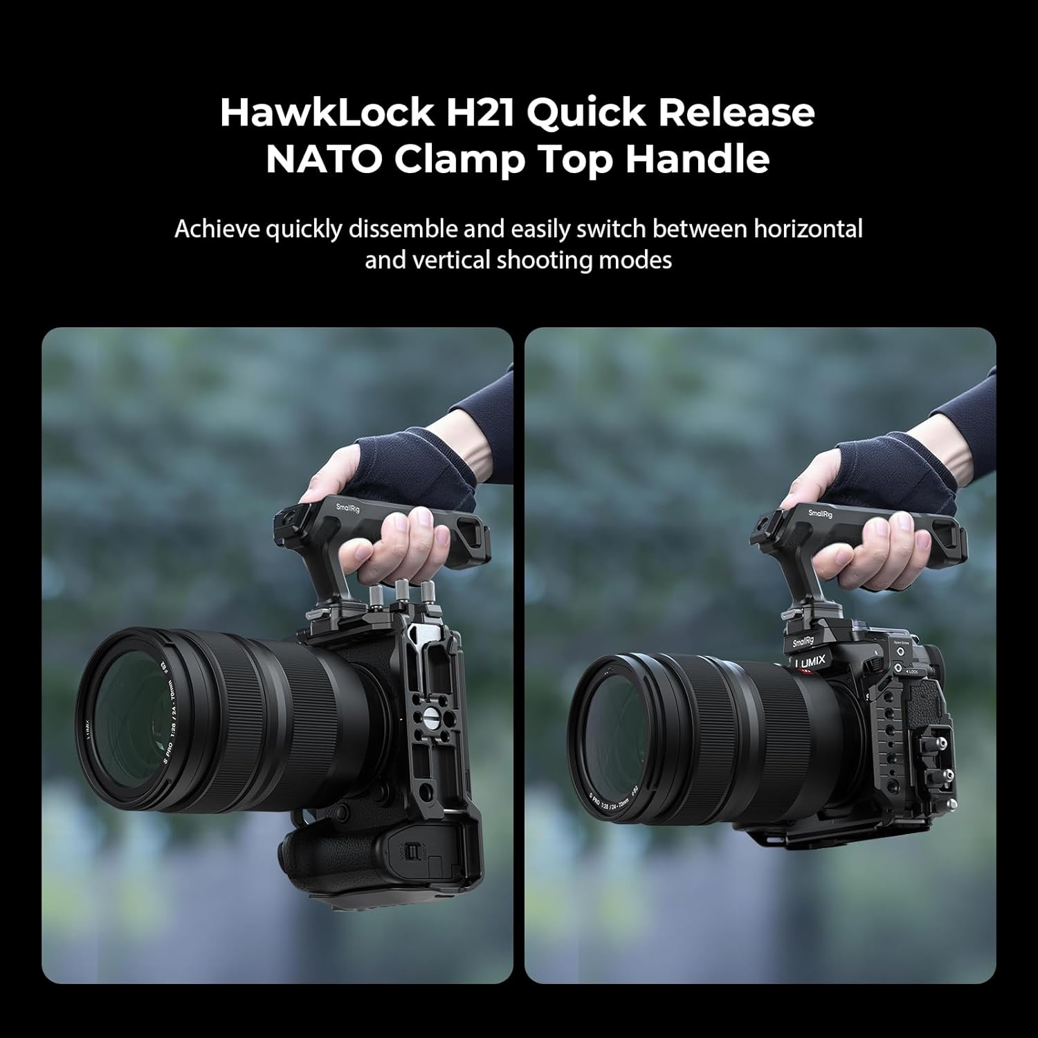 Thumbnail 2 de SMALLRIG 5752 Cage Kit with NATO Top Handle for Panasonic G9 II / S5 II / S5 IIX