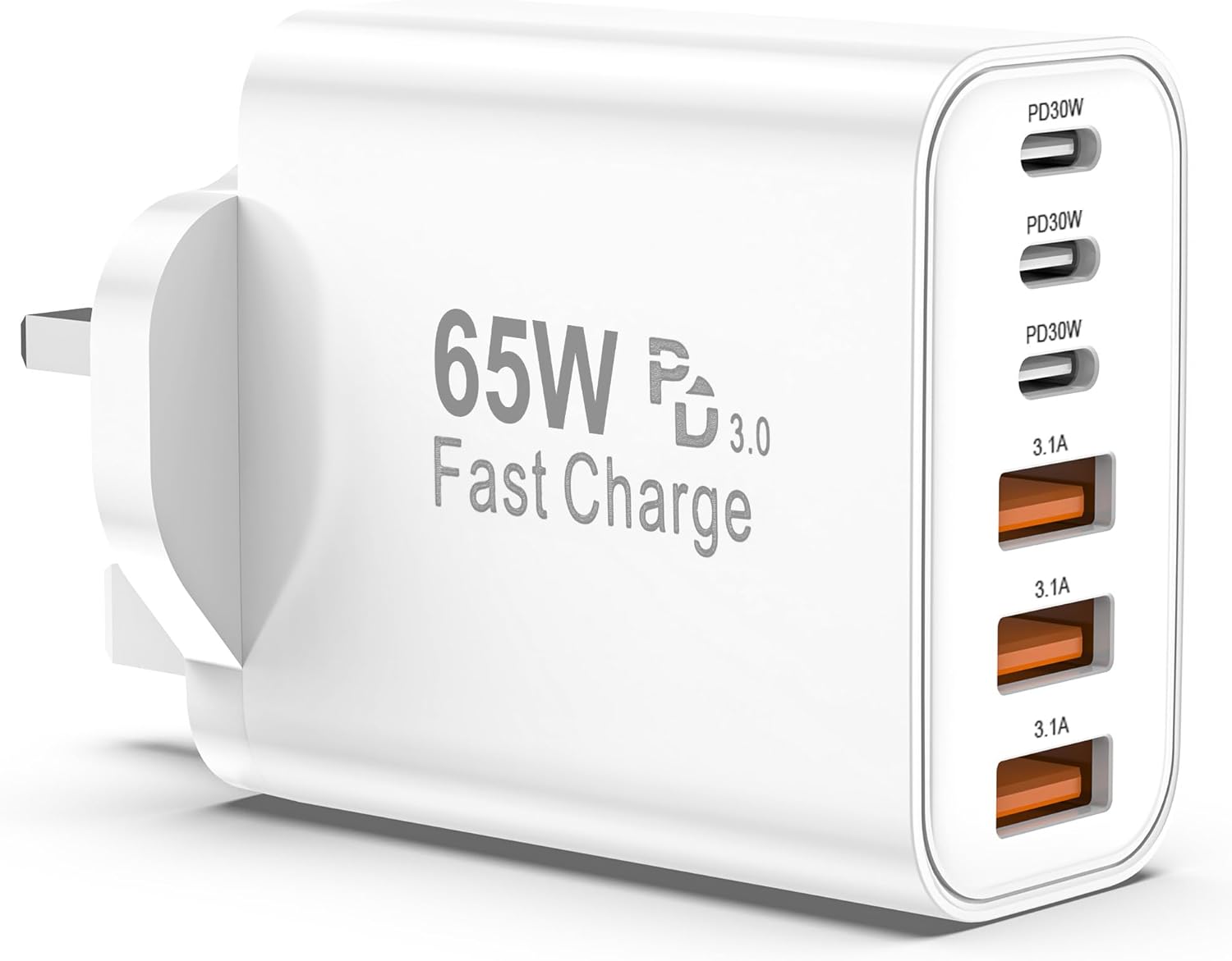 Detalle de USB-C fast charge 65W 6-port charger