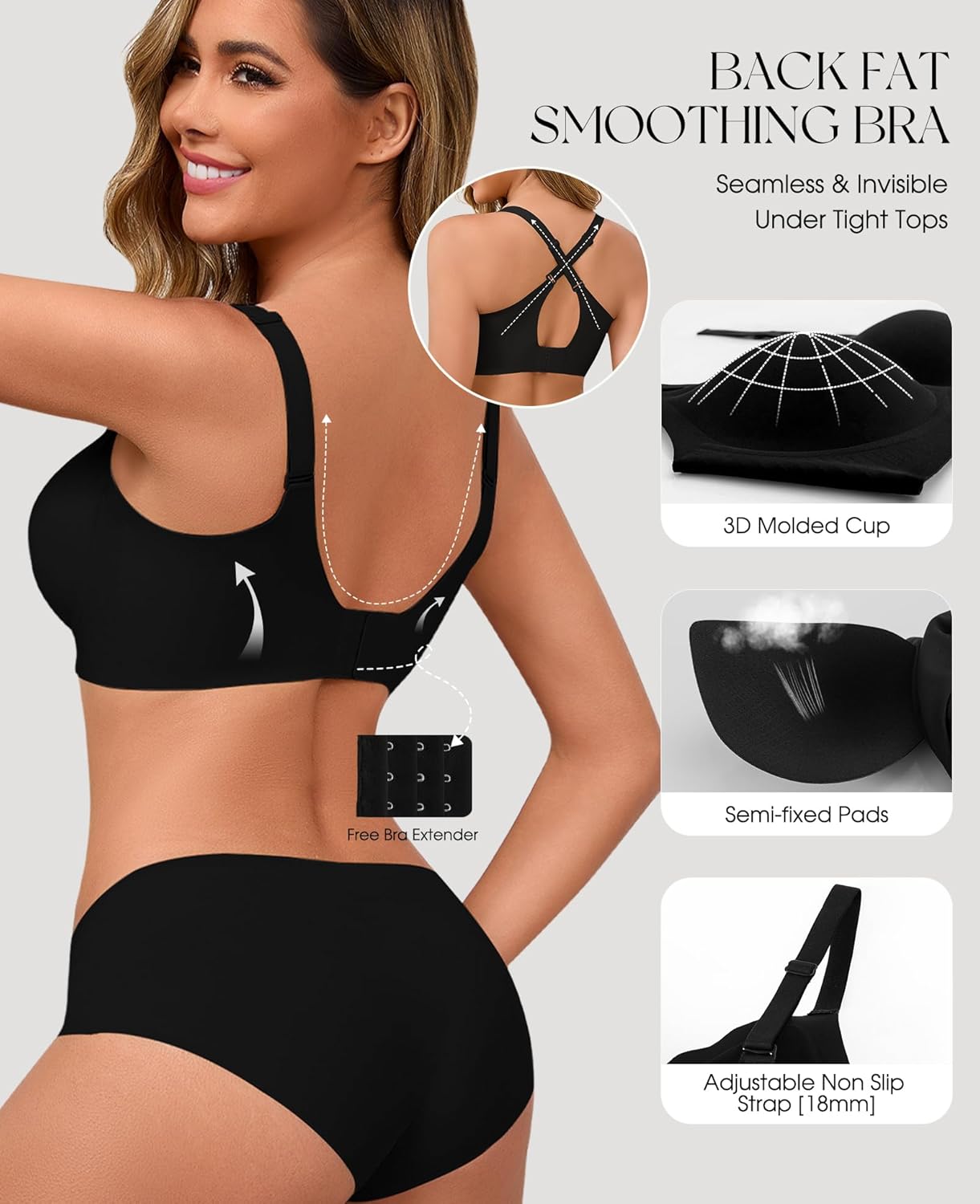 Detalle de Vtelor Non Wired Seamless Push Up Bra