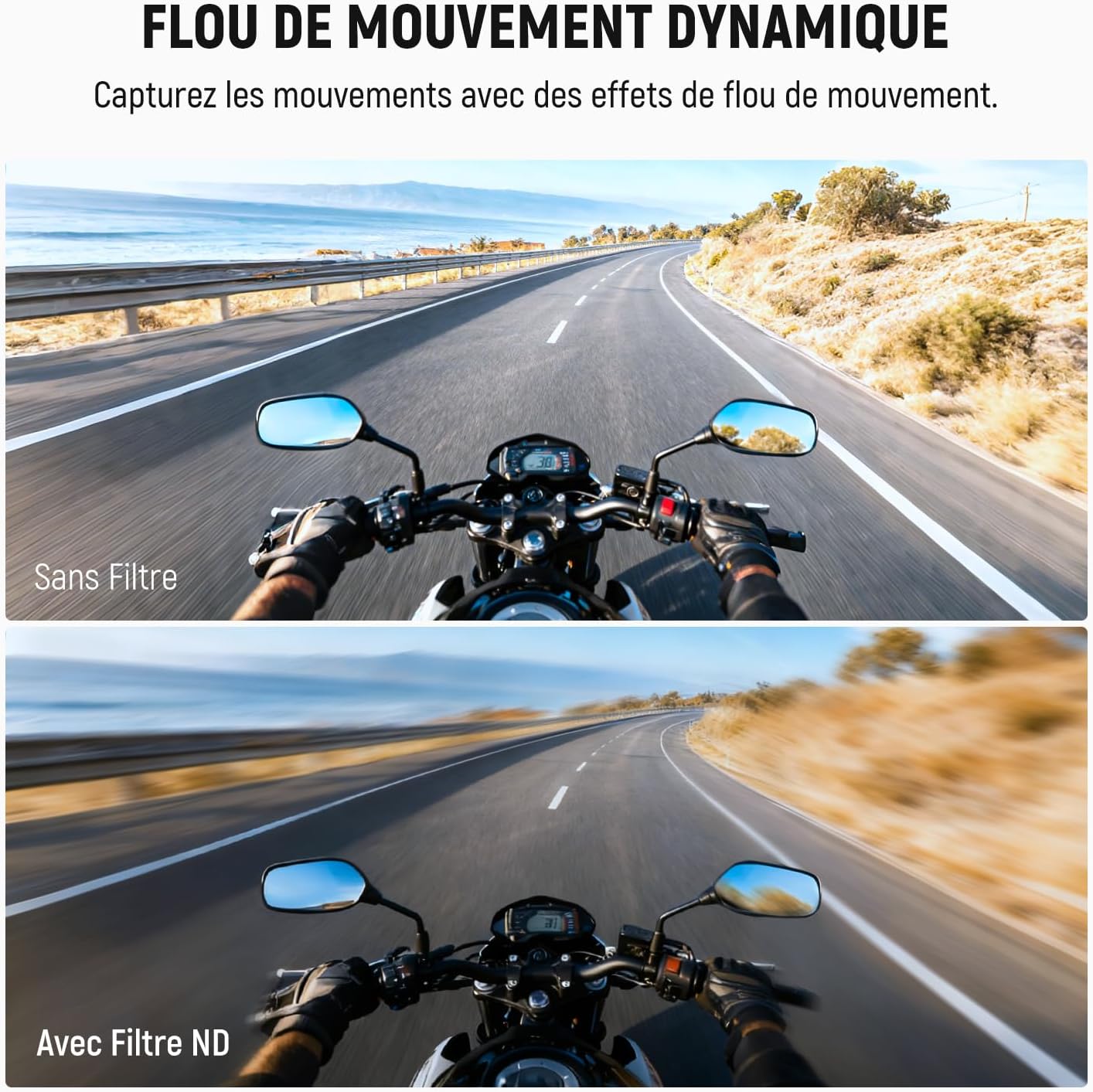 Detalle 2 de NEEWER kit filtres ND pour DJI Osmo Nano (ND8/16/32 + CPL) avec protection d’écran – 4 packs