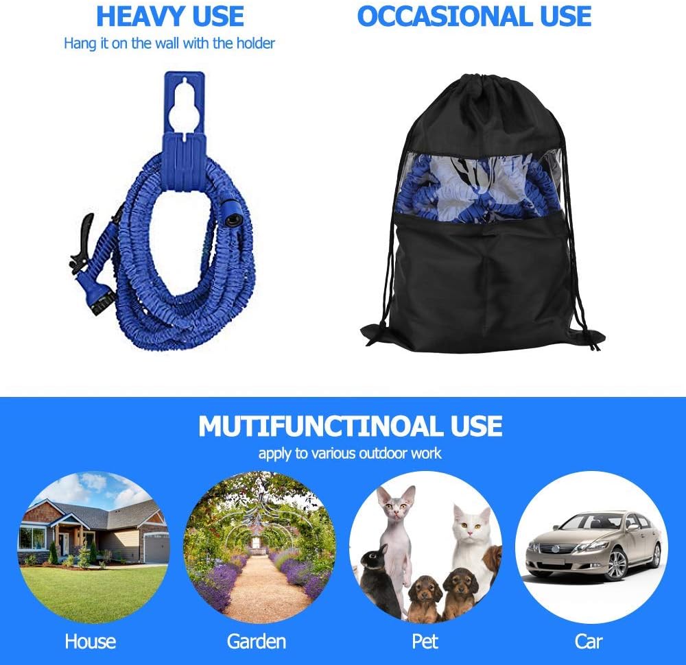 Detalle de BABADU 100FT Expandable Garden Hose Pipe with 7-Function Nozzle