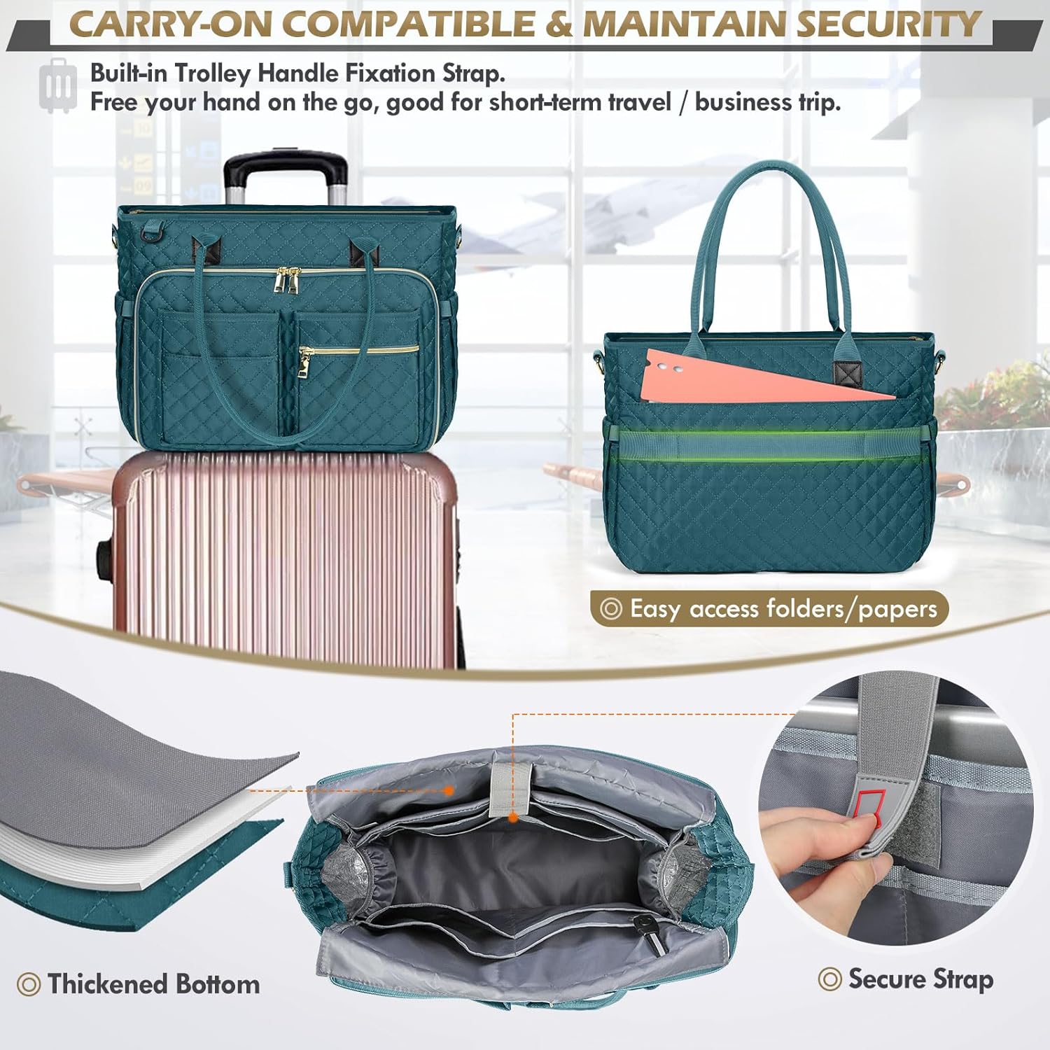 Thumbnail 5 de RAINSMORE Teacher Laptop Bag 15.6" messenger bag 👜