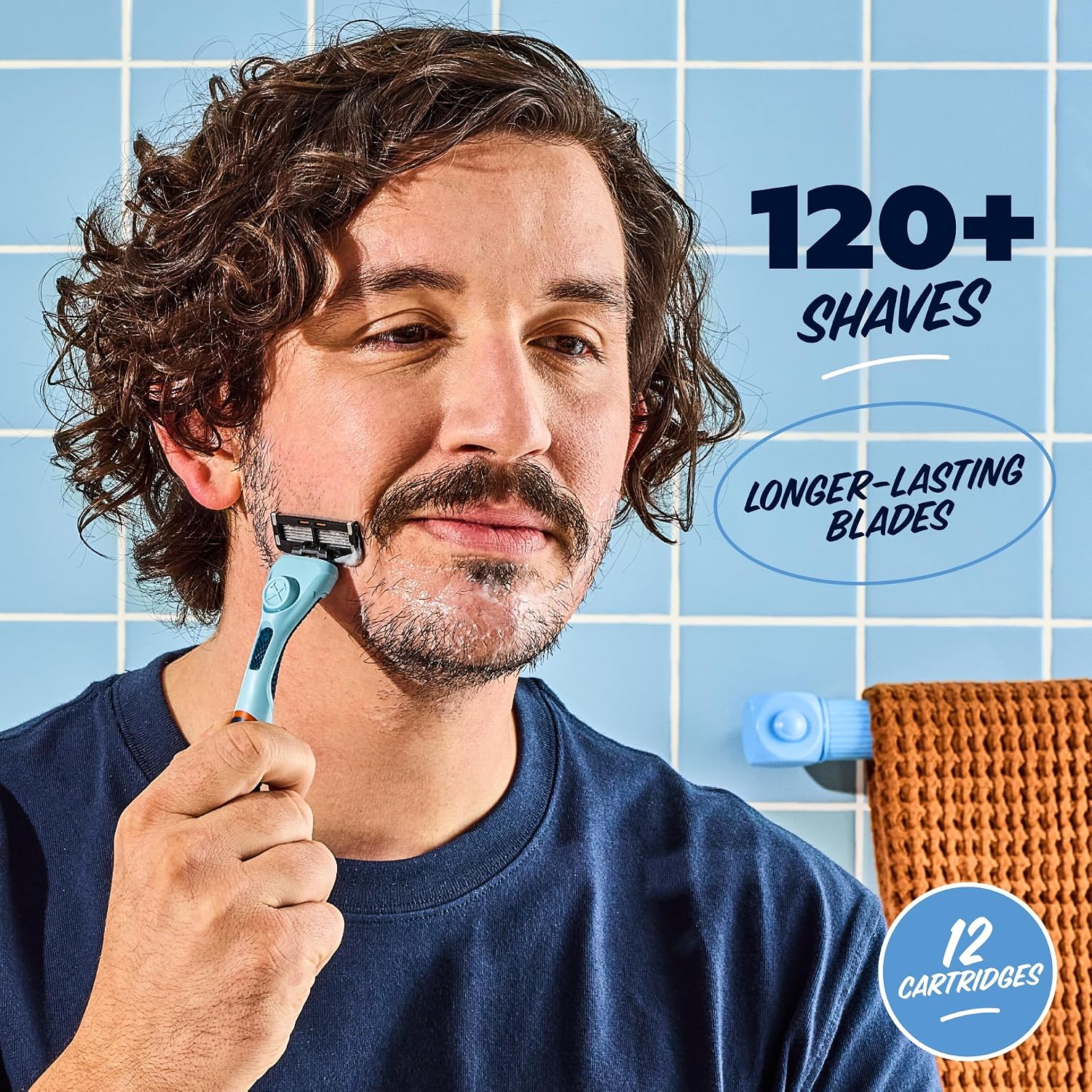 Detalle de Dollar Shave Club 6-Blade Razor Refills (12 Pack) with Stainless Steel Blades