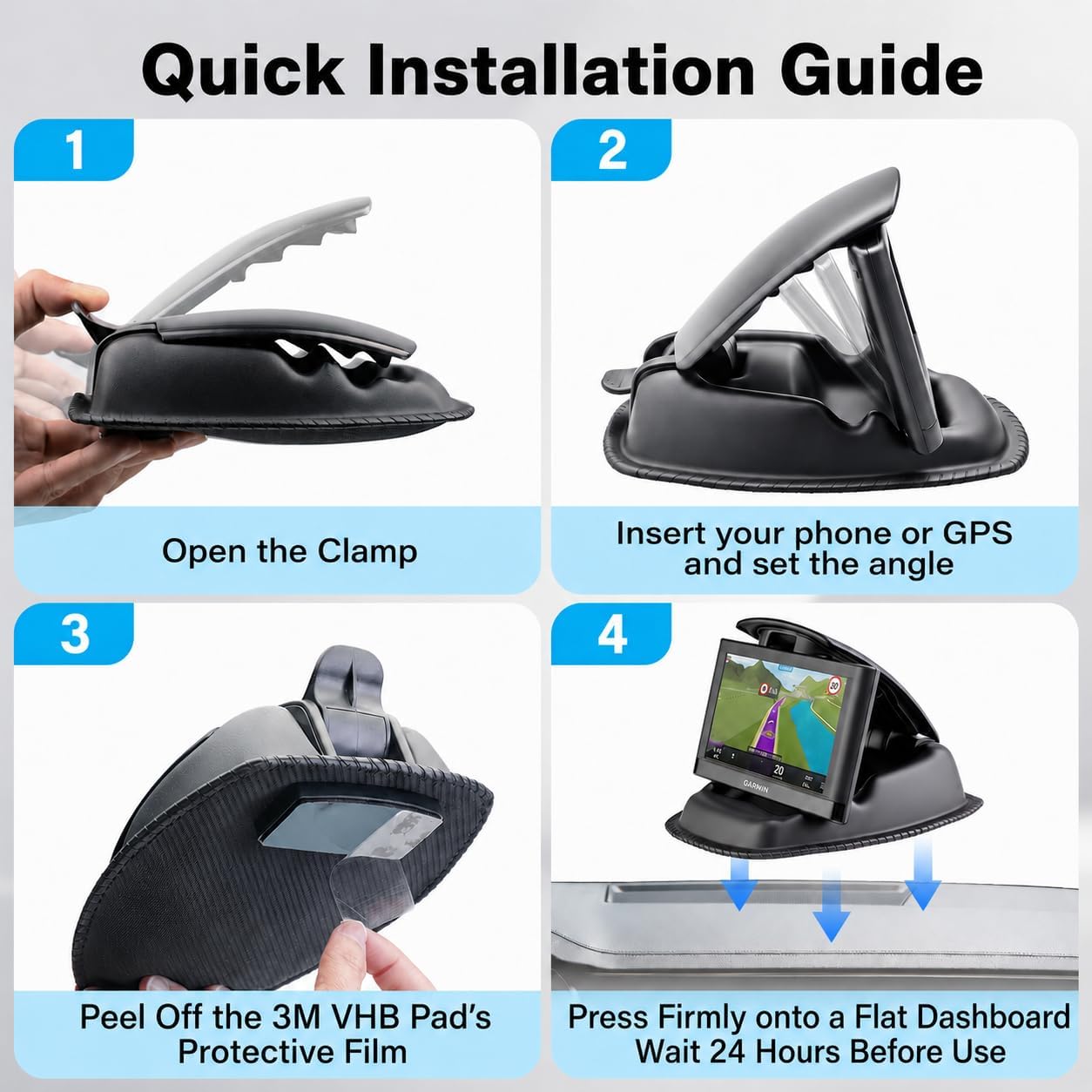 Thumbnail 6 de APPS2Car FBA_GPS01 GPS and Phone Dashboard Mount, Non-Slip Beanbag