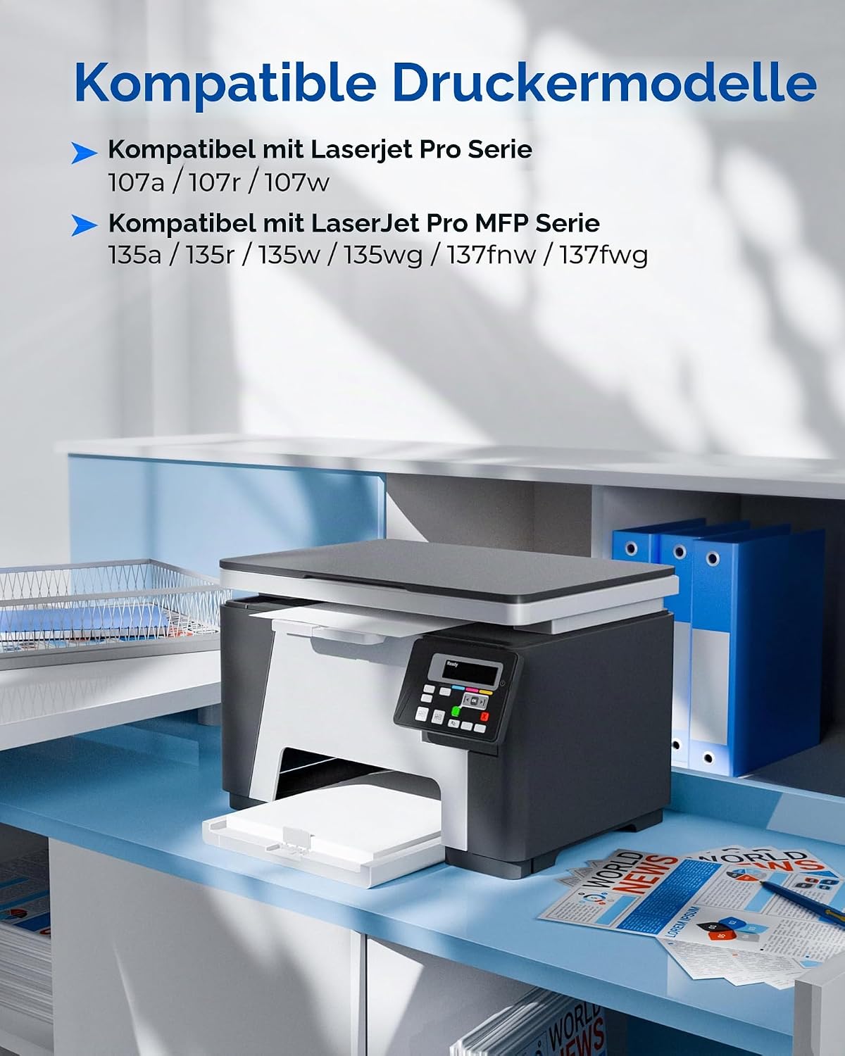 Detalle 2 de GPC IMAGE Kompatibel 106A Toner W1106A Schwarz – HP Laserdrucker kompatibel mit 107w, 135wg, 137fwg, 135a/135r/135w/137fnw